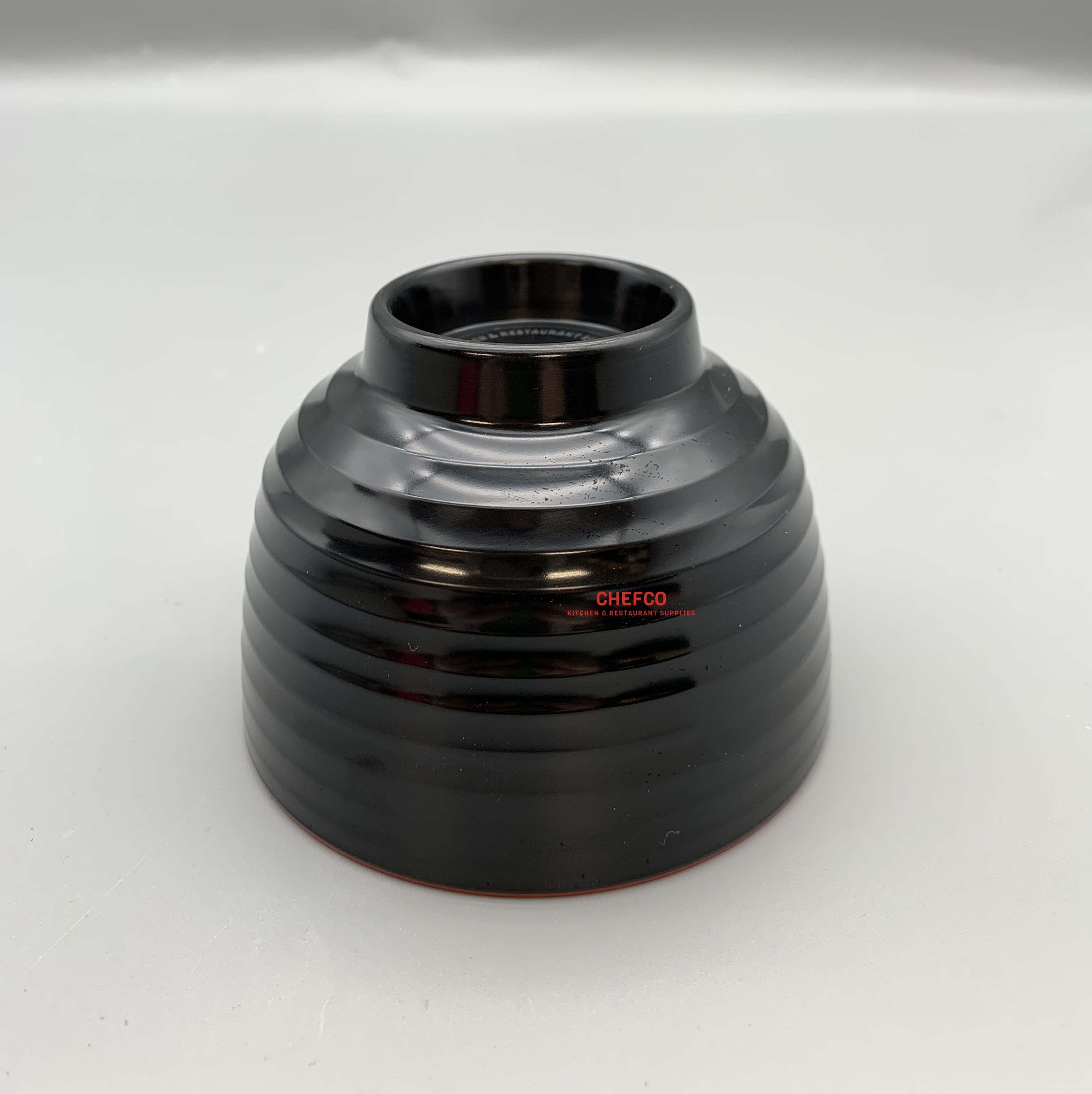 Red and Black Melamine Miso Soup Bowl (B300/J90R) - Chefcoca
