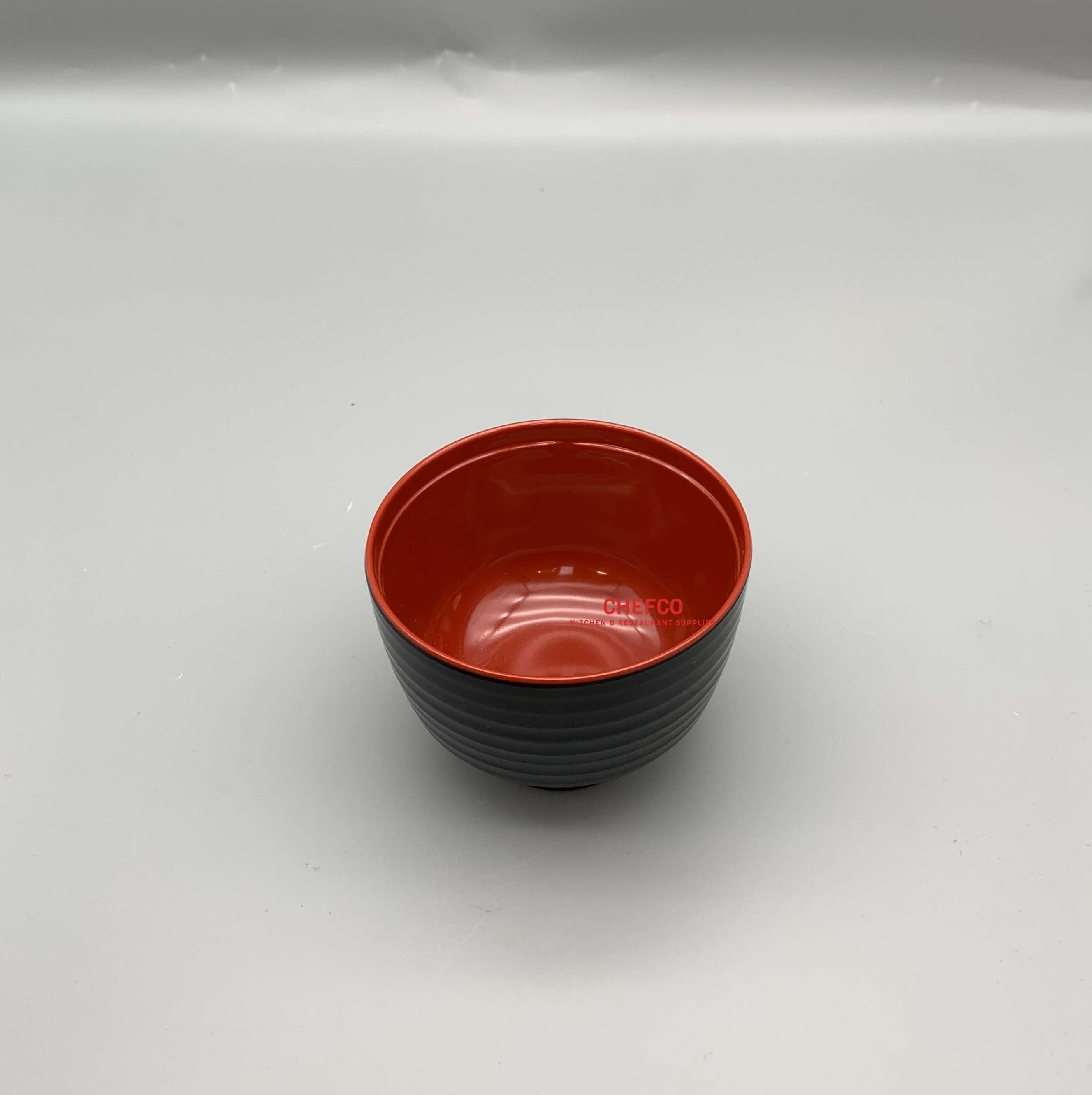 Red and Black Melamine Miso Soup Bowl (B300/J90R) - Chefcoca