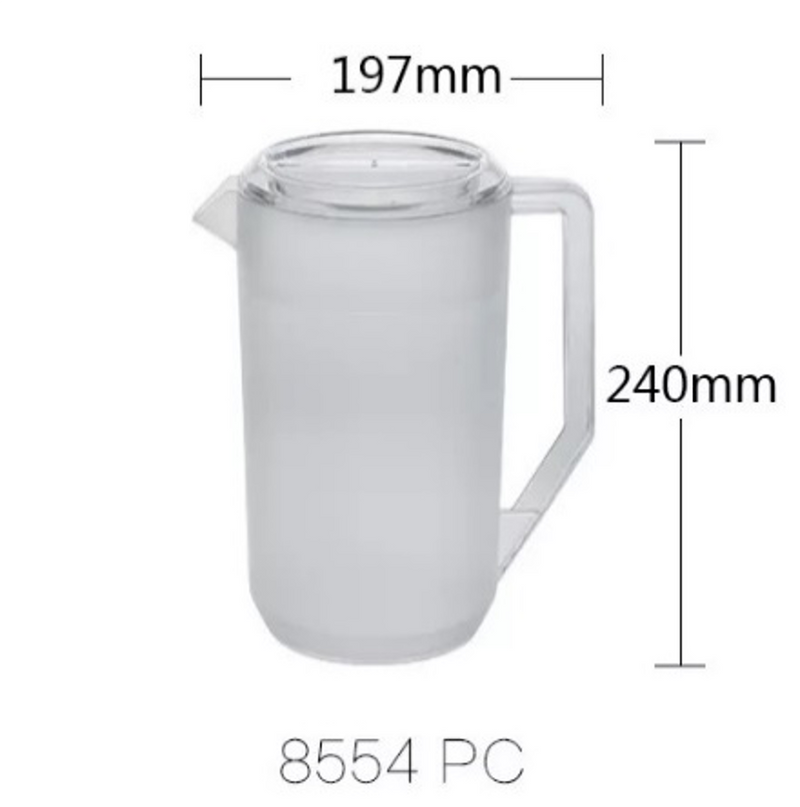Clear Polycarbonate Water and Beverage Pitcher with Lid (2.4-5L)