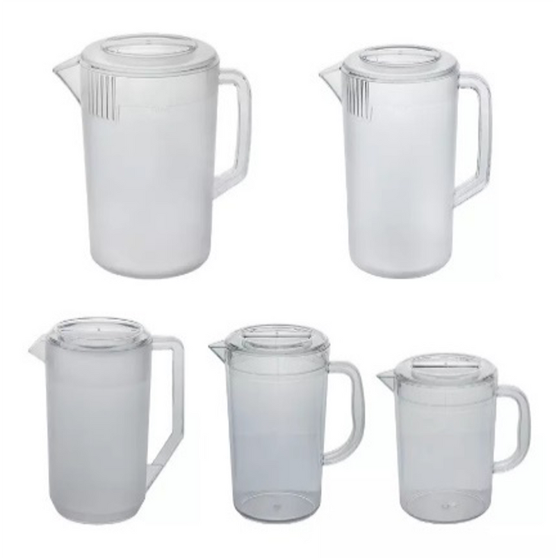 Clear Polycarbonate Water and Beverage Pitcher with Lid (2.4-5L)