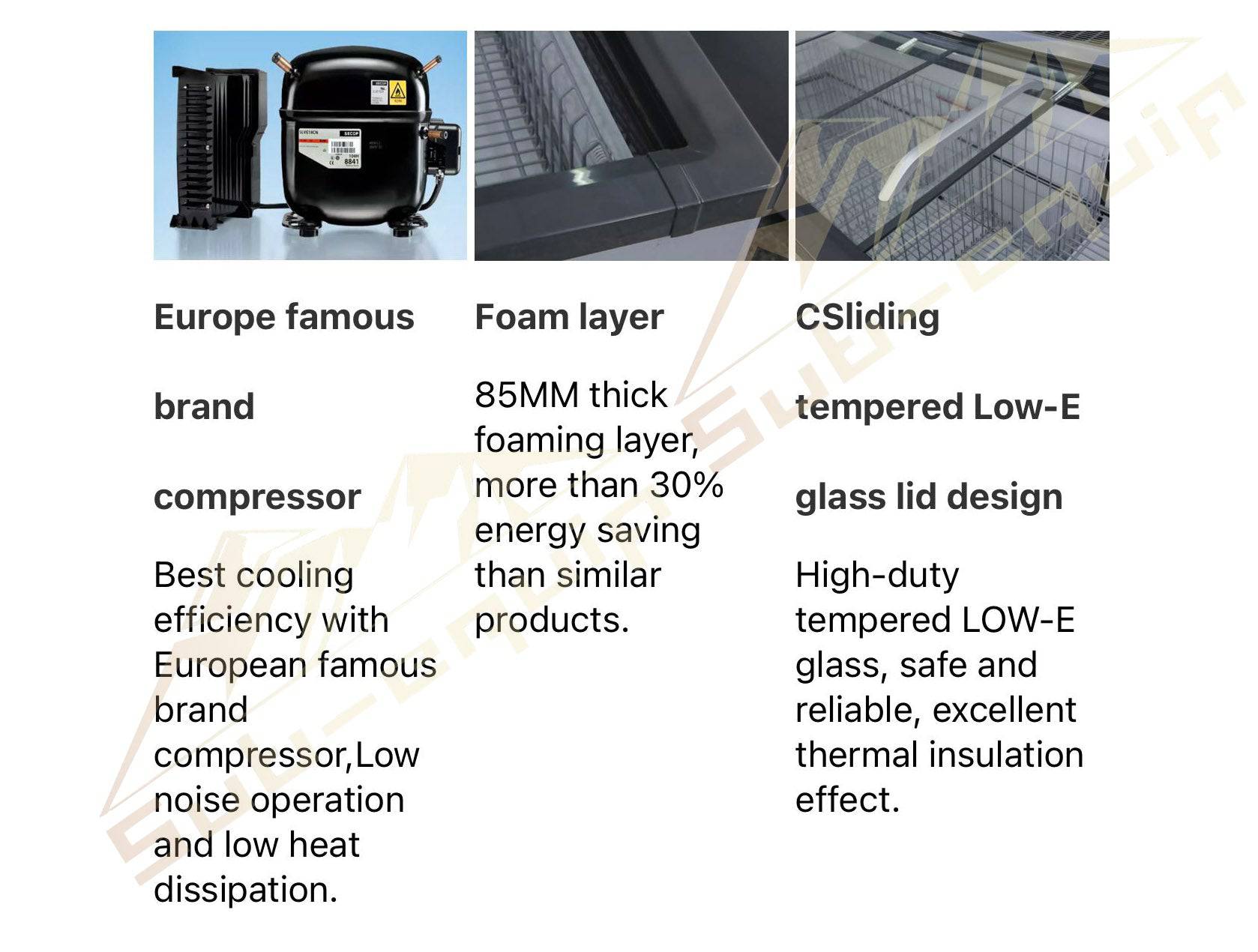 75.5" (685L) Combined Supermarket Jumbo Freezer - Chefcoca