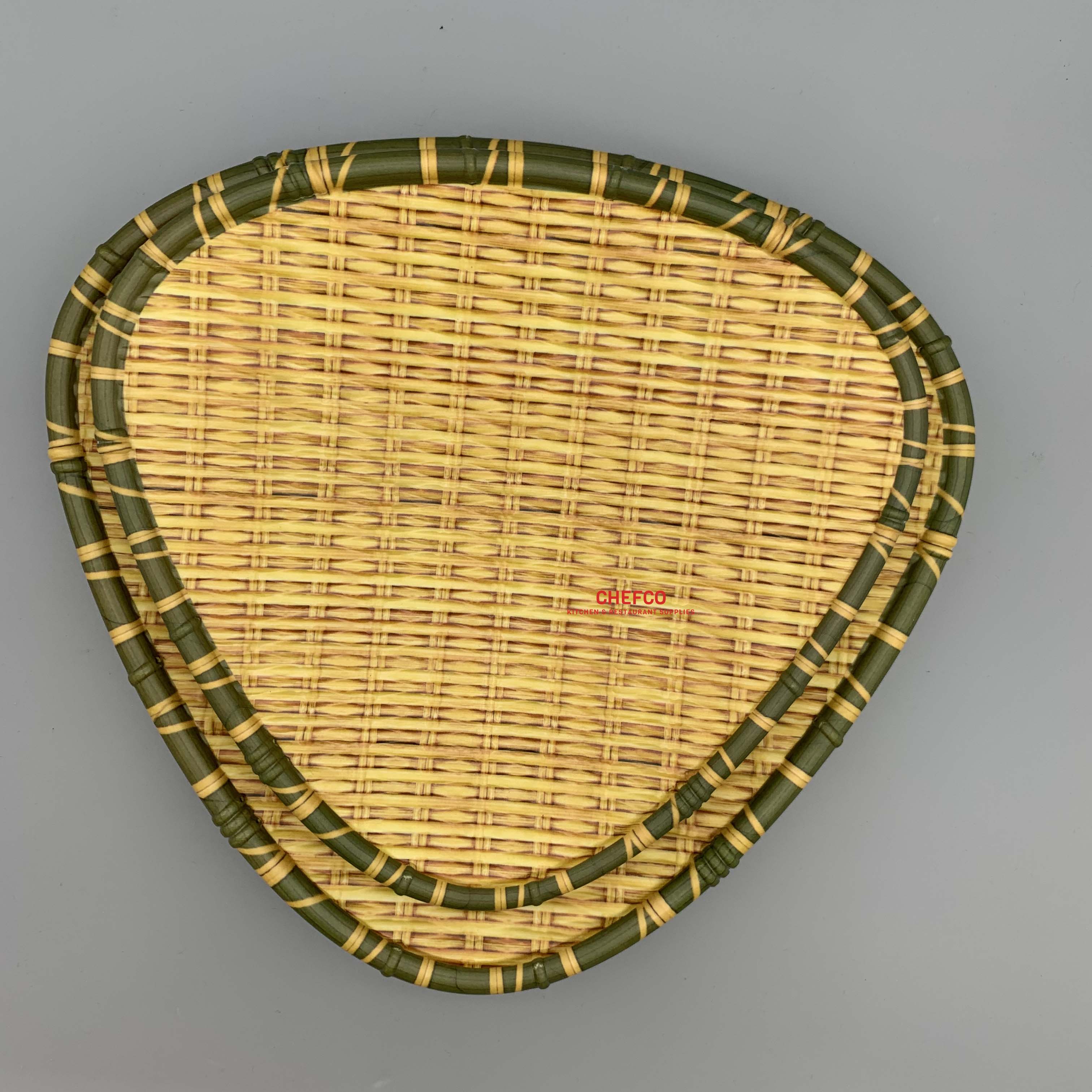 Triangular Melamine Rattan Style Plate (JM181003,JM181004) - Chefcoca