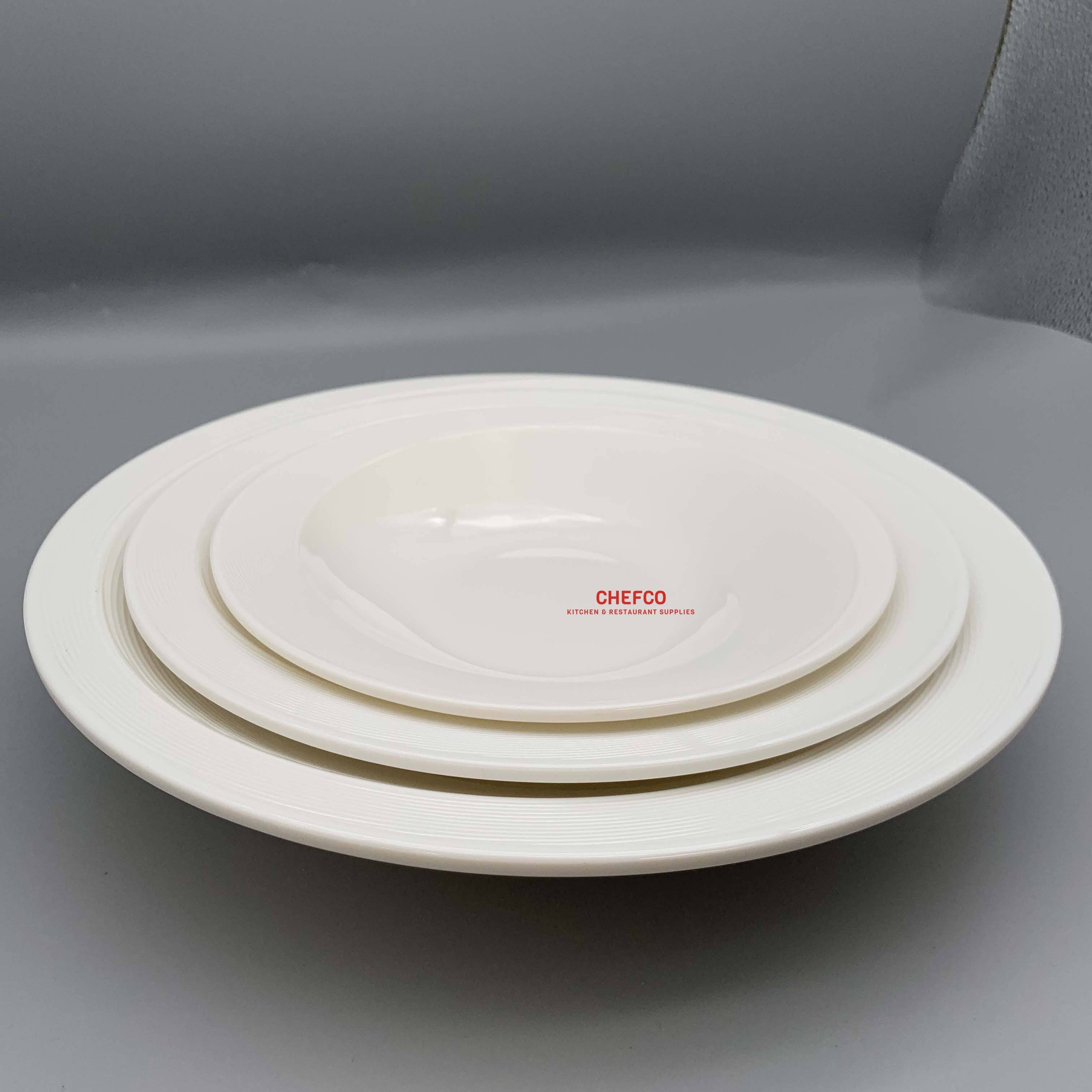 Beige Melamine Deep Dinner Plates (JMC044 - JMC046 Dia.) - Chefcoca