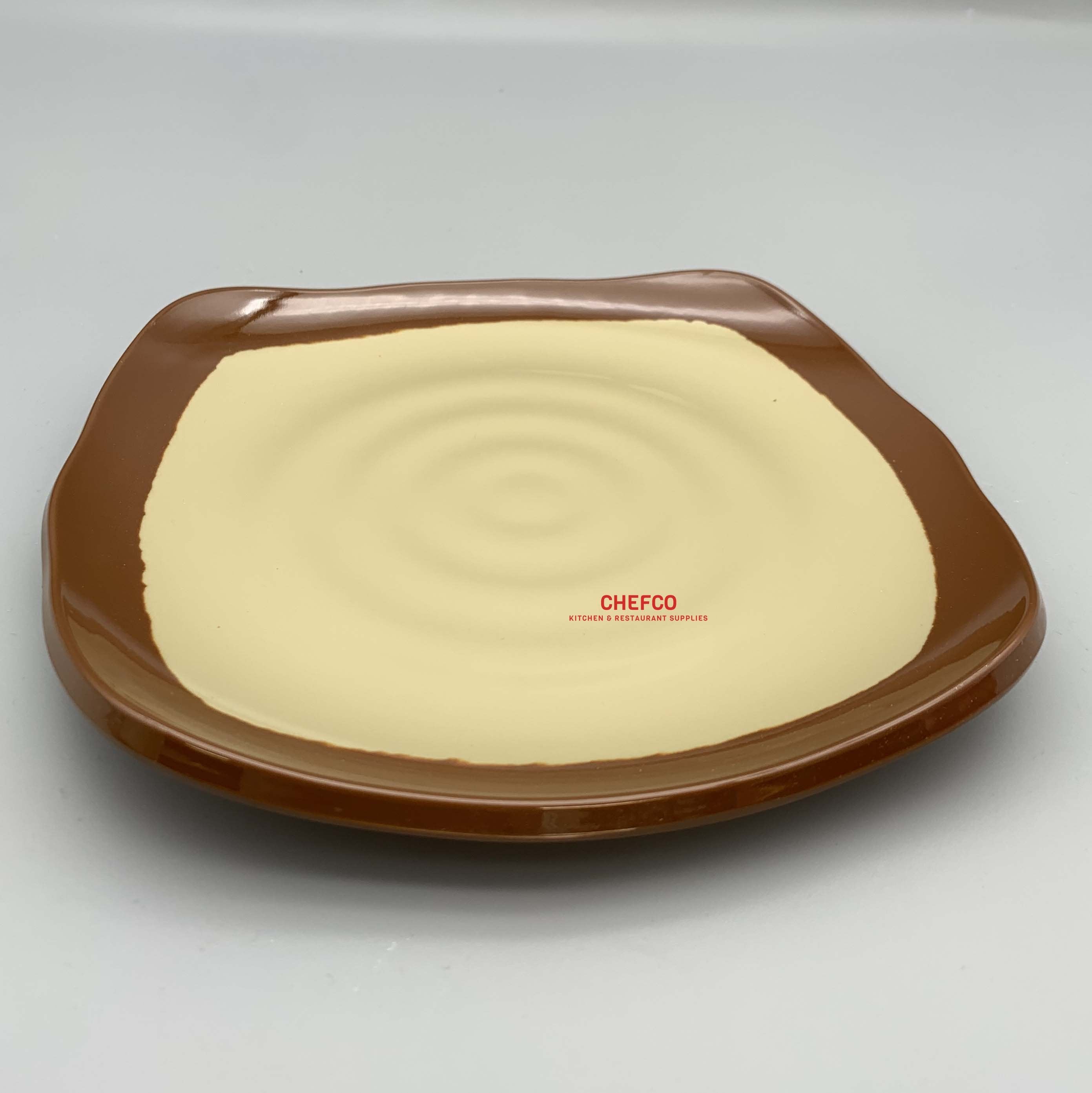 Two Toned Melamine Square Plate (JS4108L) - Chefcoca