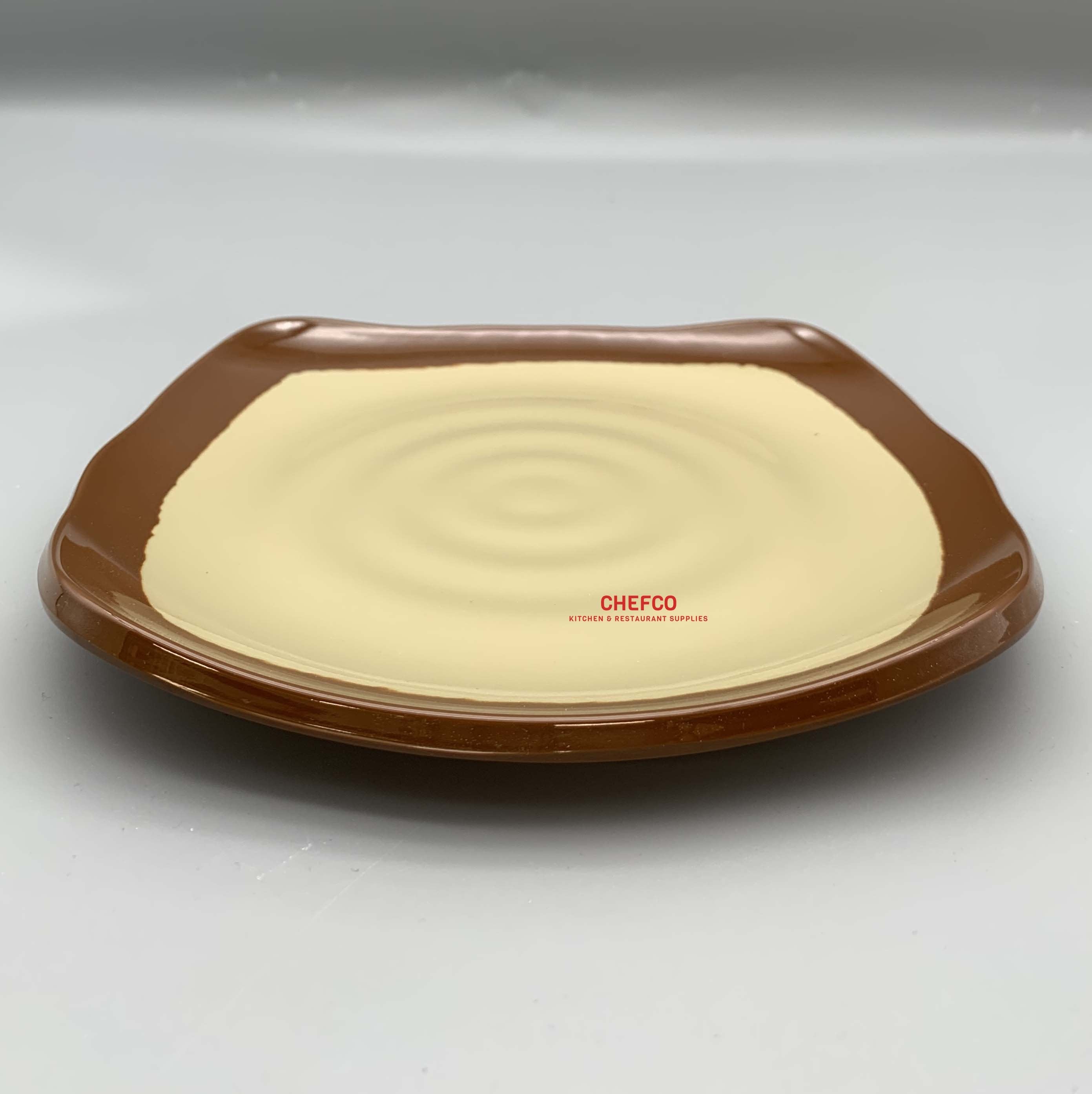 Two Toned Melamine Square Plate (JS4108L) - Chefcoca