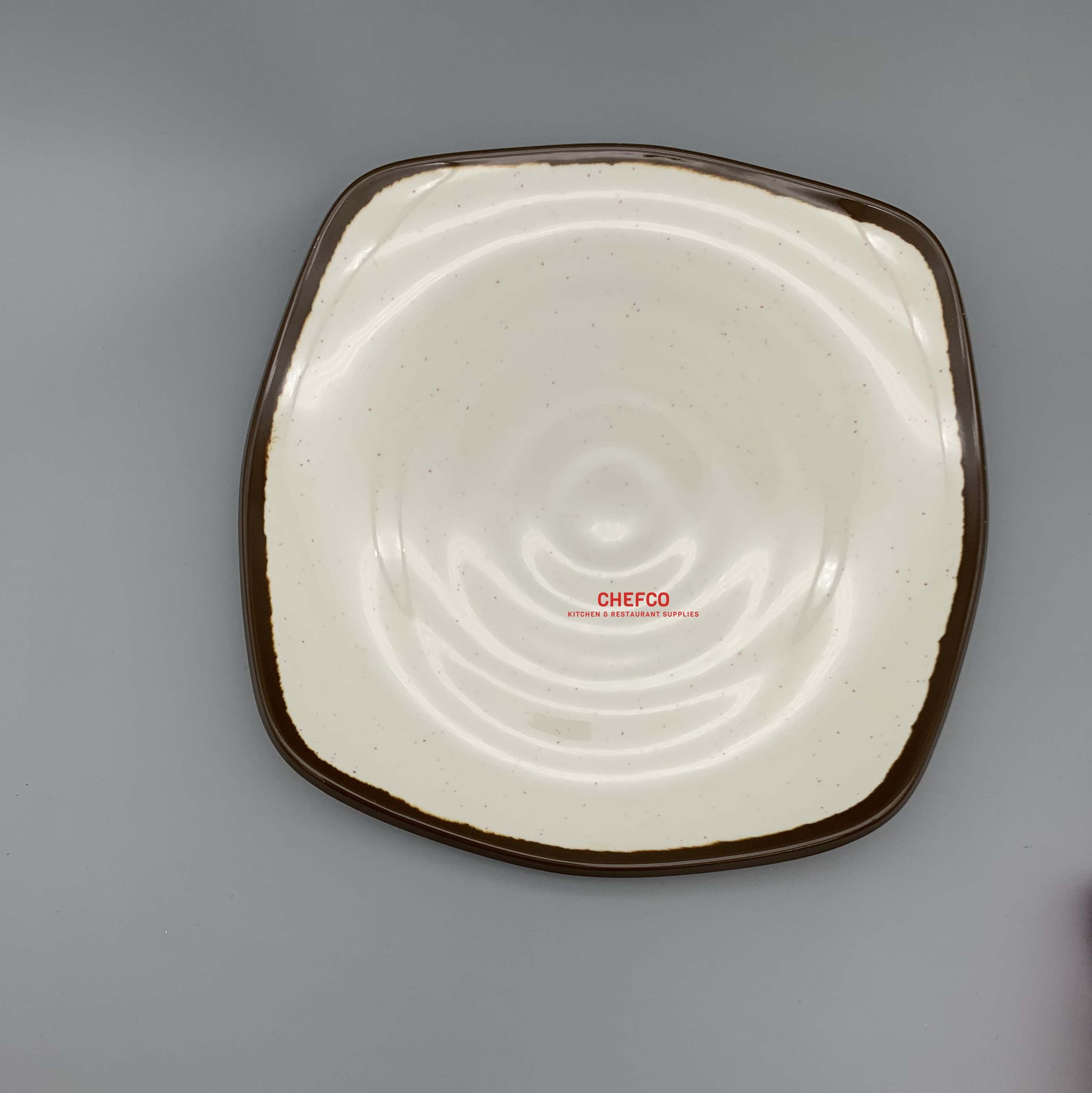 Two Toned Rim Square Melamine Plate (JS4111L-JS4112L) - Chefcoca