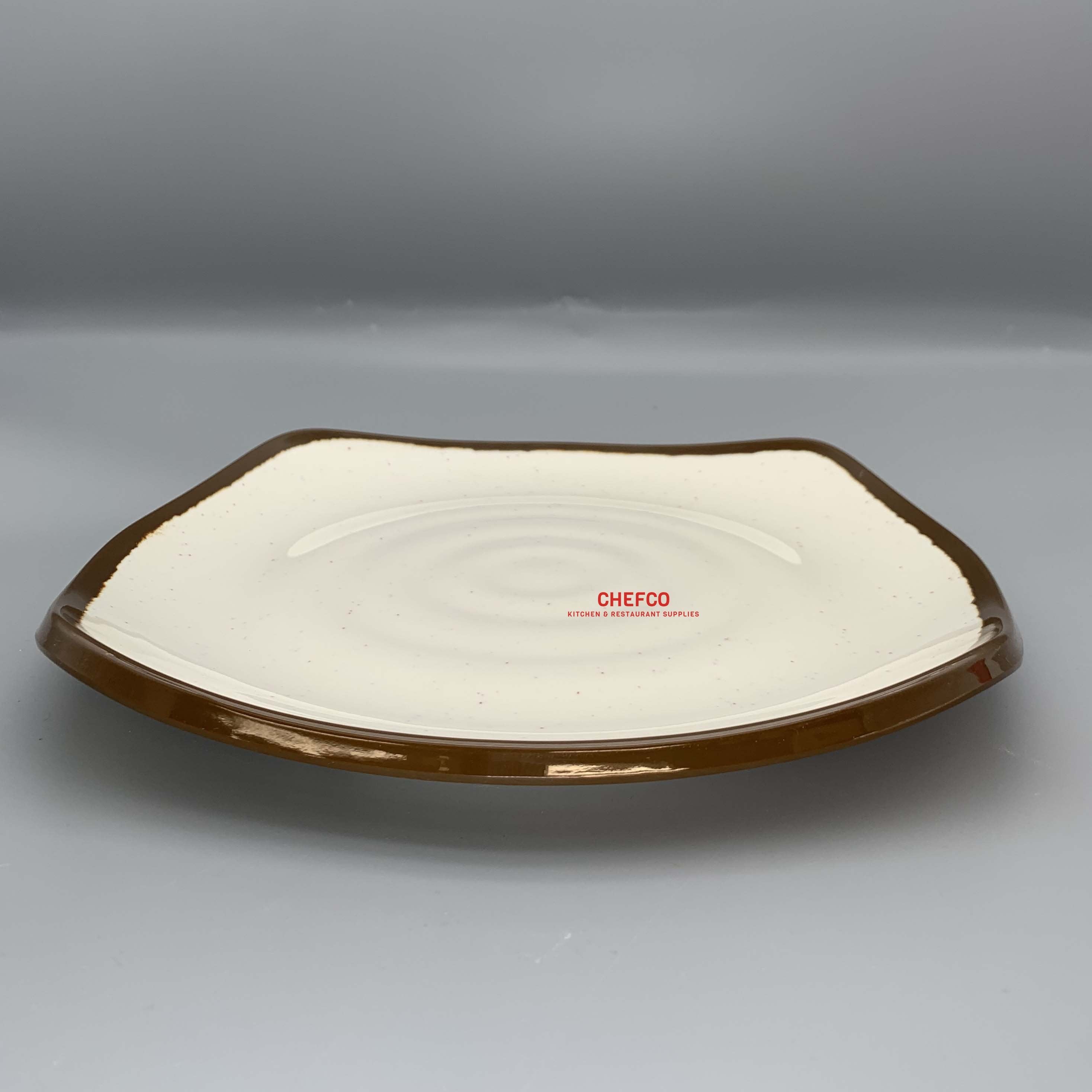 Two Toned Rim Square Melamine Plate (JS4111L-JS4112L) - Chefcoca
