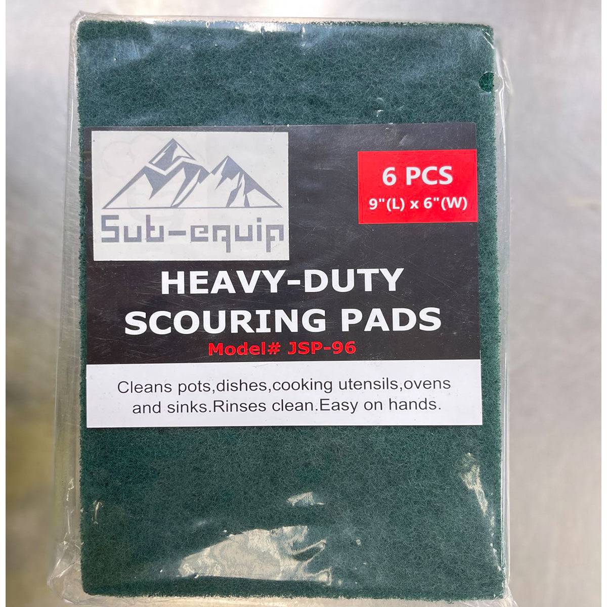 Heavy Duty Nylon Scouring Pad ,9" x 6", 6/Pack - Chefcoca