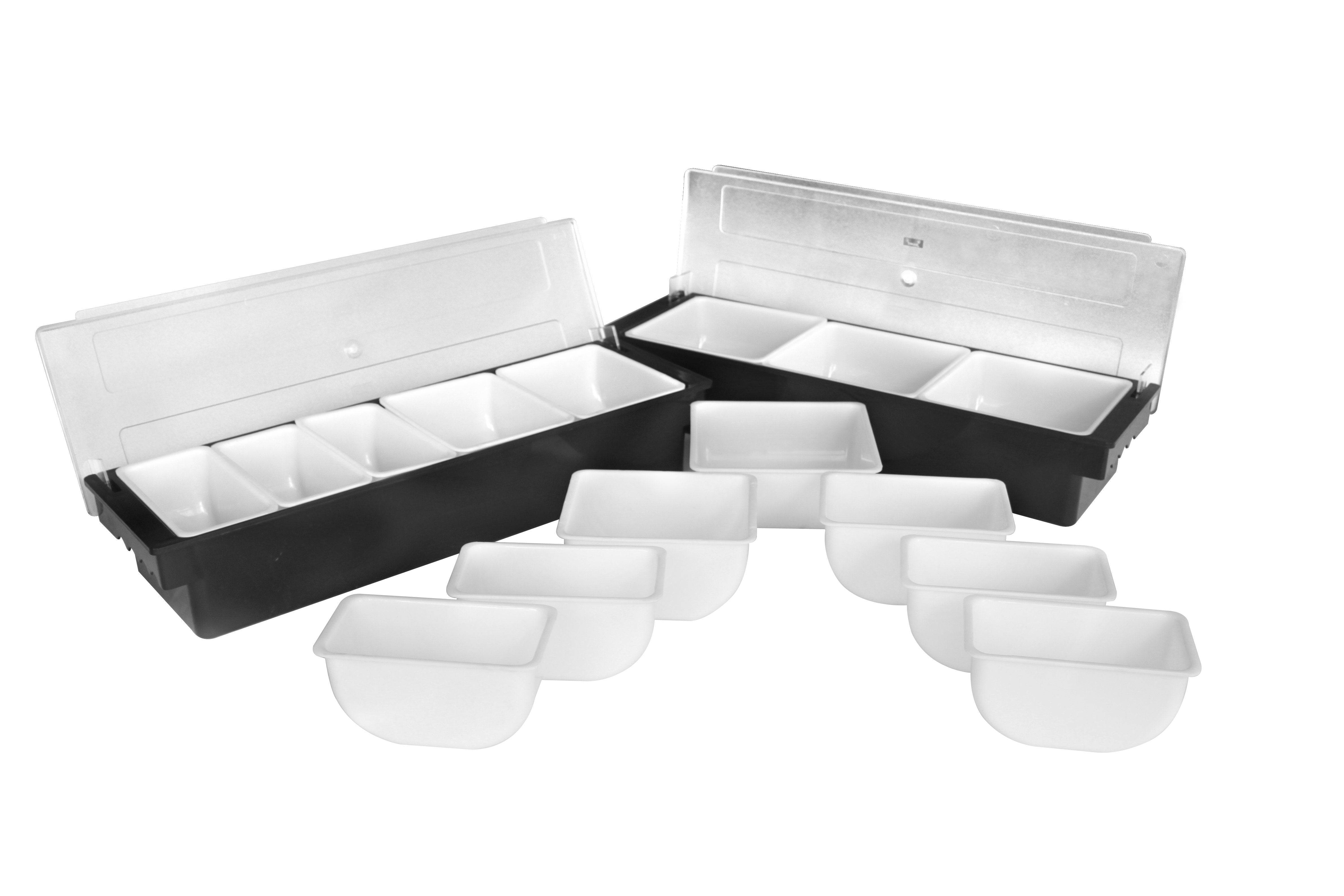 JW-B6B, 6-Compartments,Bar Condiment Compartment Holder - Chefcoca