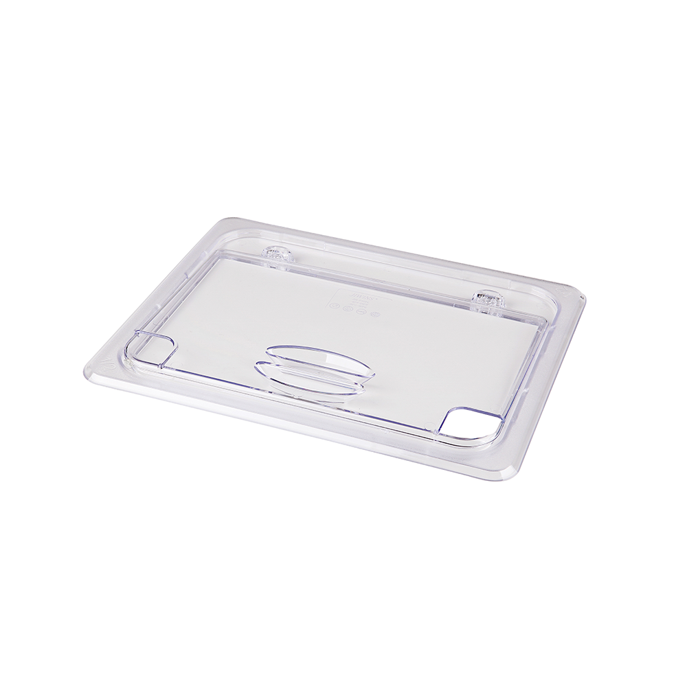 Polycarbonate GN Food Pan Notched Flip Top Style Lid - Chefcoca