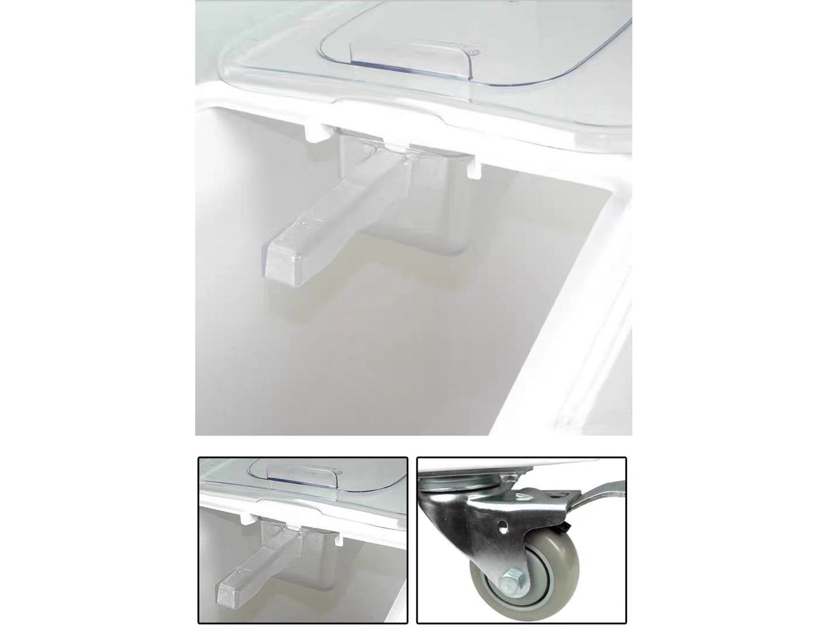 Ingredient Bins with 3" Casters - Chefcoca