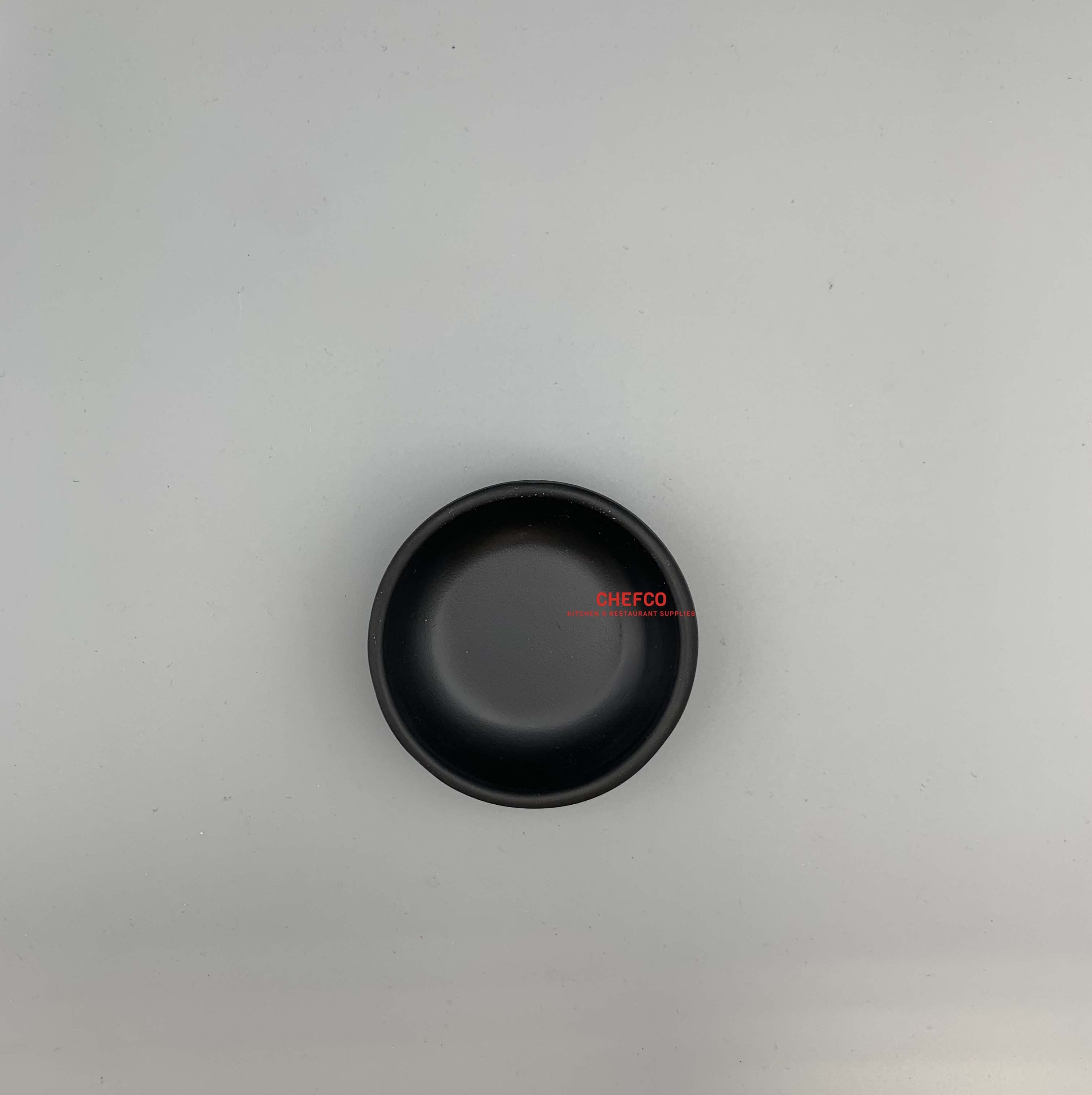 Matte Black Oval Melamine Sauce Dish (7.5cm Dia.) - Chefcoca