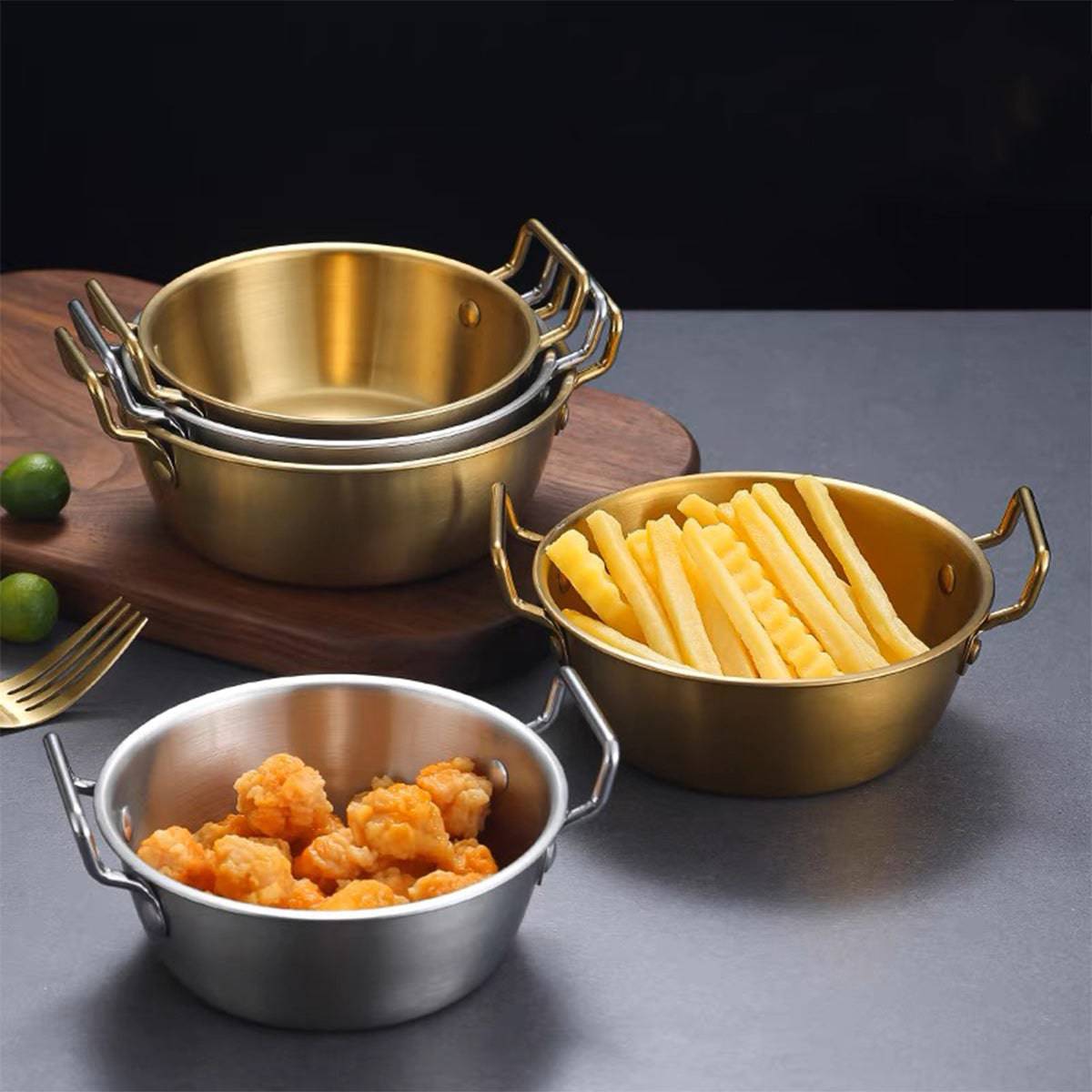 304 stainless steel Korean Style Bowl With Double Handles - Chefcoca