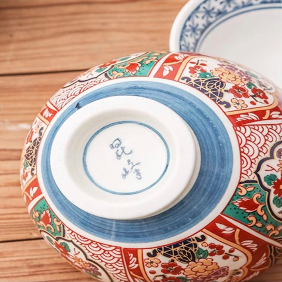 Japanese Zakka Style Rice Bowl, Red Plum Pattern (KF1265) - Chefcoca