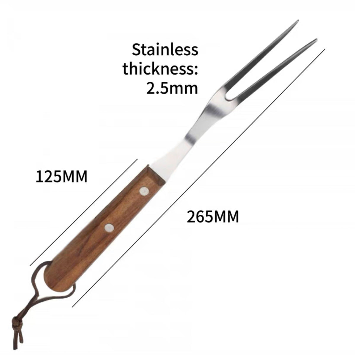 High Quality Wood Handle Barbecue Tools, s/s - Chefcoca