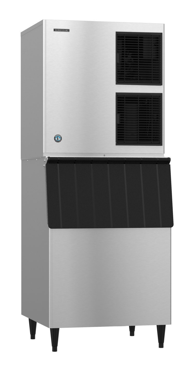 Hoshizaki KM-1100MAJ Air Cooled Crescent Cuber Icemaker with B-500SF 500lb Ice Storage Bin - Chefcoca
