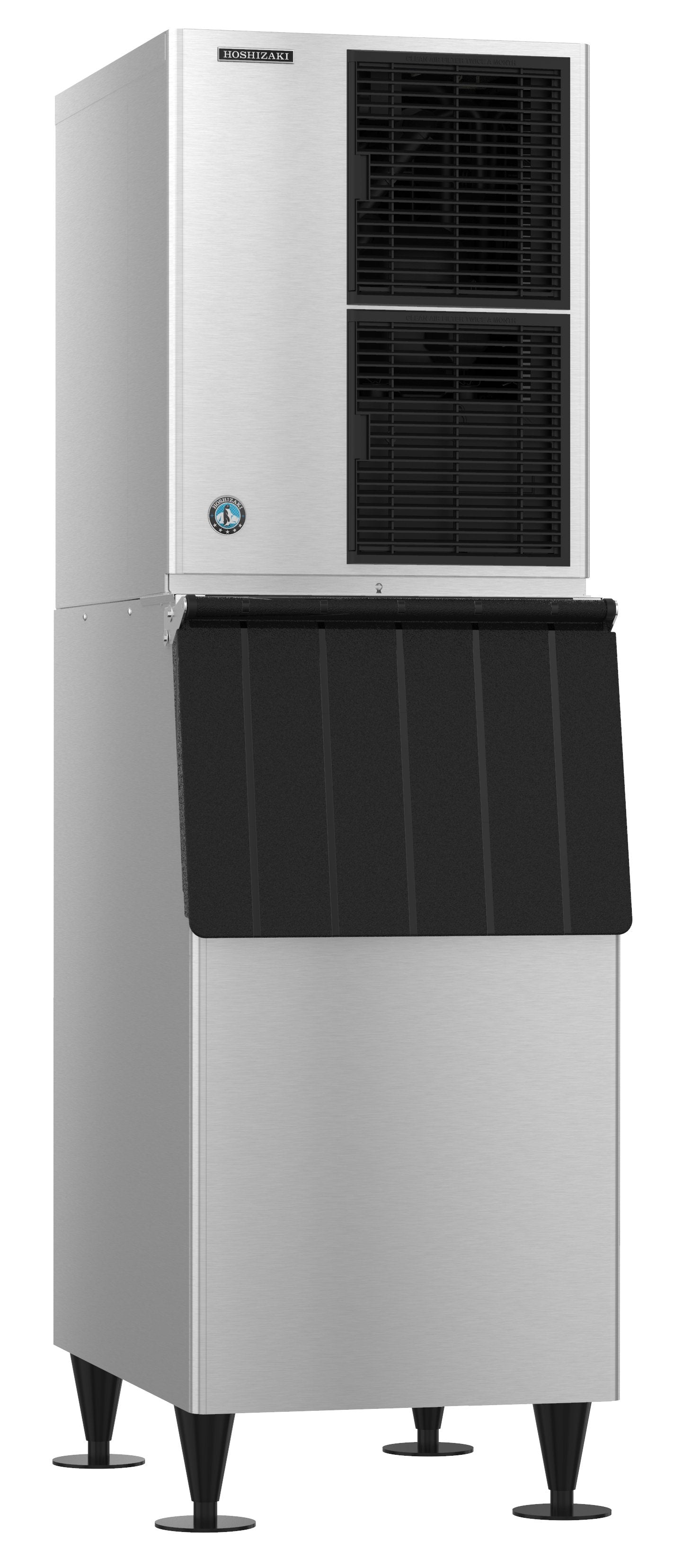 Hoshizaki KM-520MAJ Air Cooled Crescent Cuber Icemaker with B-900SF 900lb Ice Storage Bin - Chefcoca