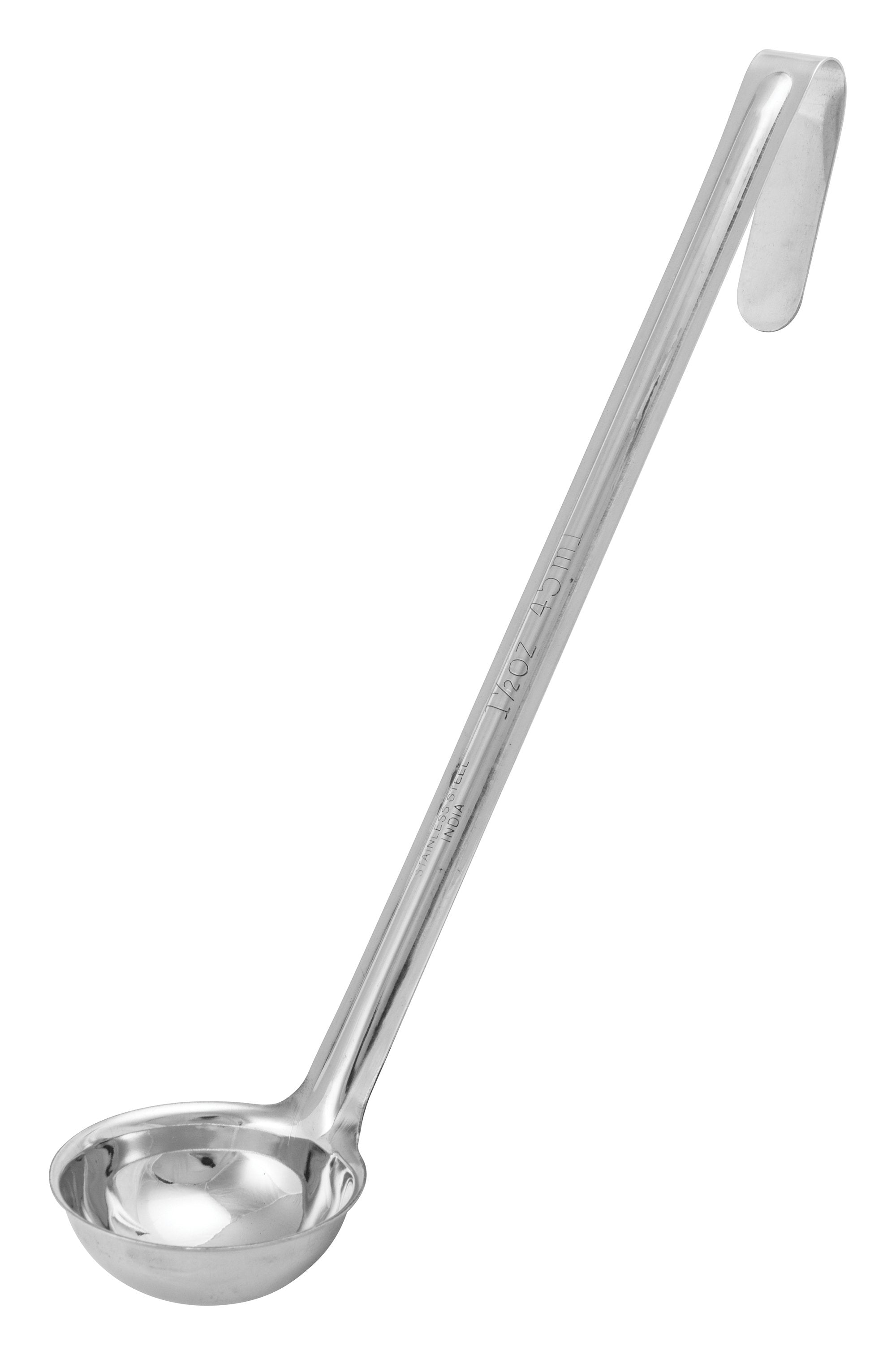 Stainless Steel Ladle with Curved Handle (0.5oz - 16oz) - Chefcoca