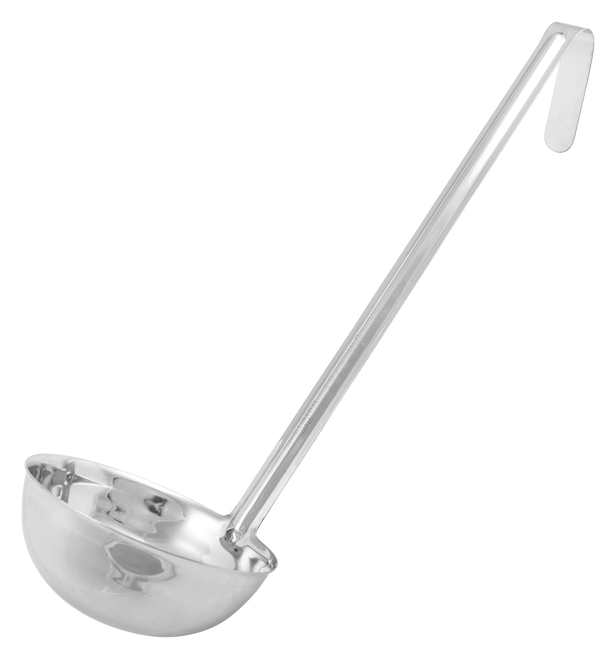 Stainless Steel Ladle with Curved Handle (0.5oz - 16oz) - Chefcoca