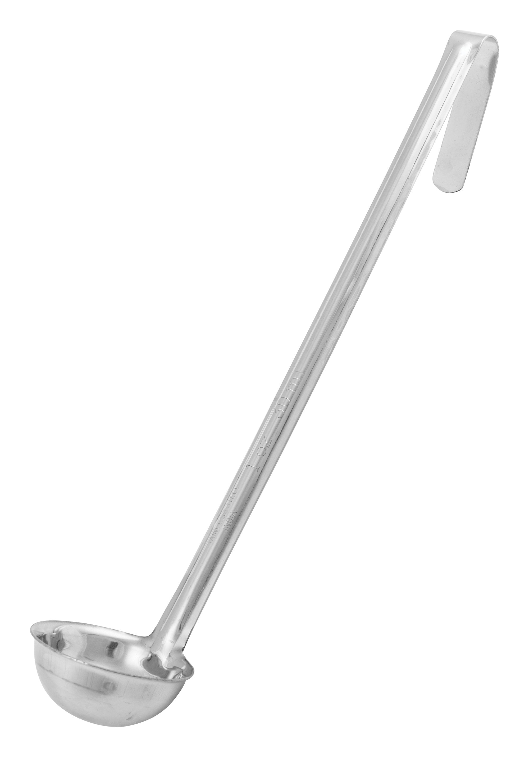 Stainless Steel Ladle with Curved Handle (0.5oz - 16oz) - Chefcoca