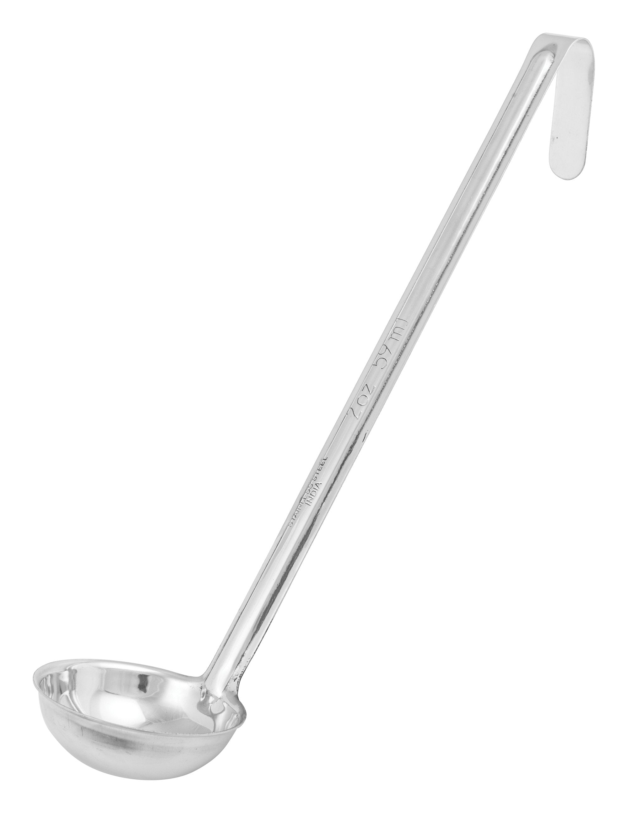 Stainless Steel Ladle with Curved Handle (0.5oz - 16oz) - Chefcoca