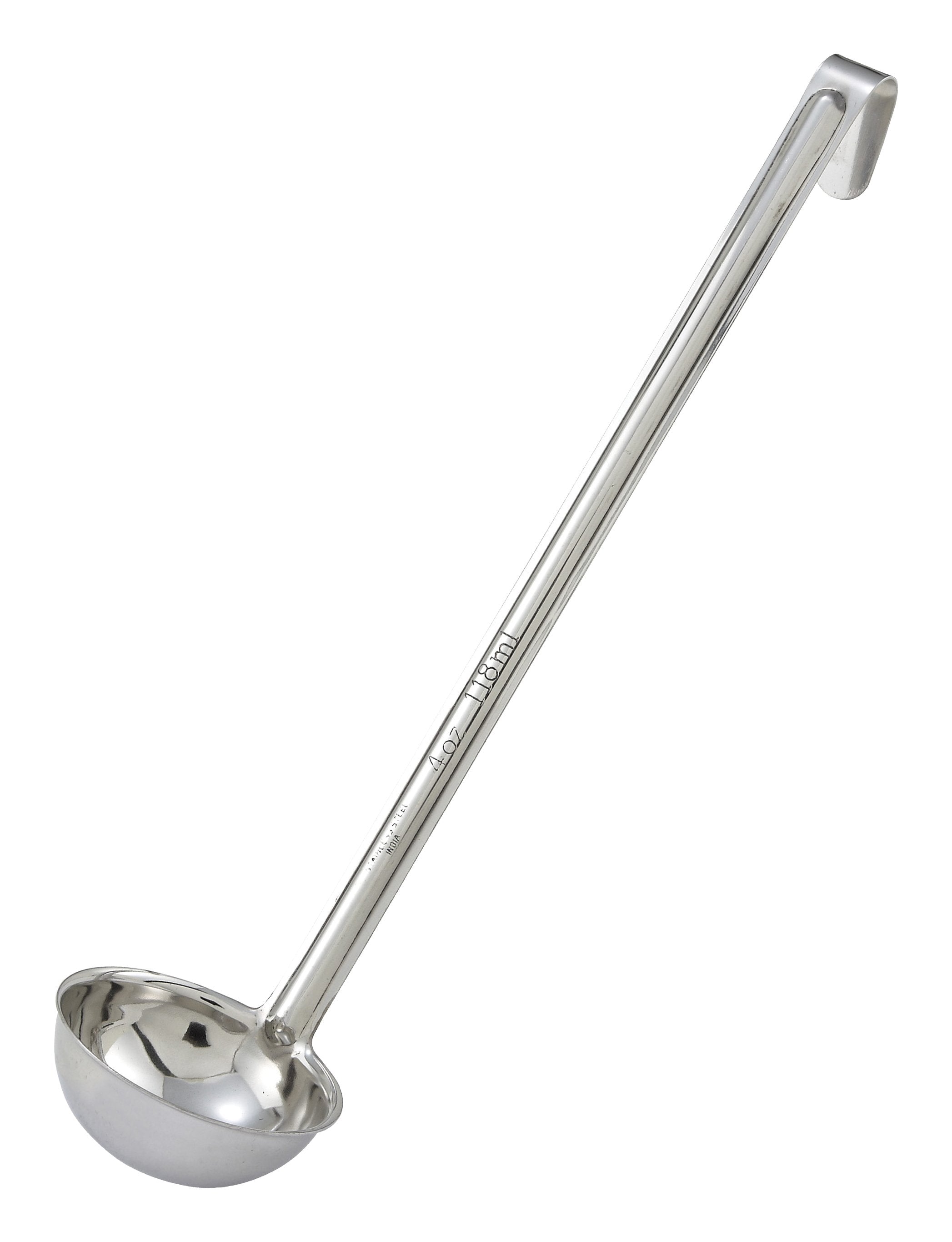 Stainless Steel Ladle with Curved Handle (0.5oz - 16oz) - Chefcoca