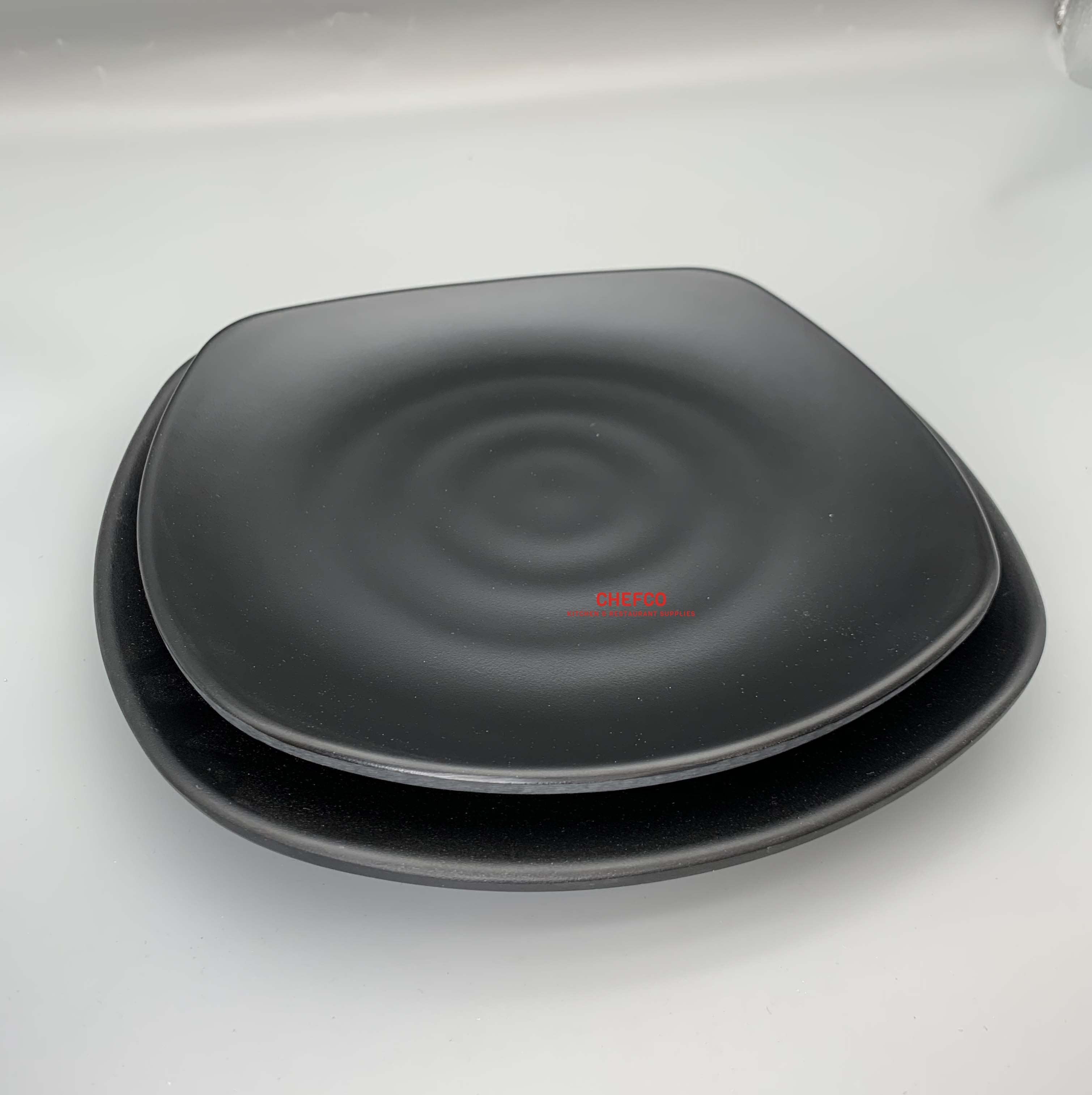 Spiral Pattern Matte Black Charger Plate (H1024,LJP1098/H1130) - Chefcoca