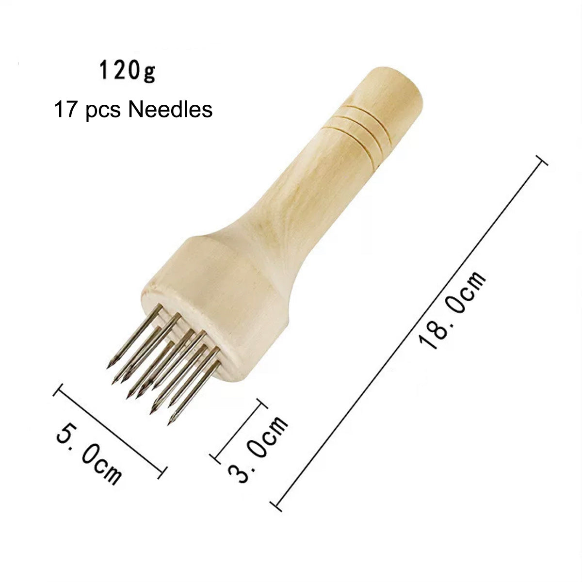 Meat Tenderizer with Wooden Handle, 18cm - Chefcoca