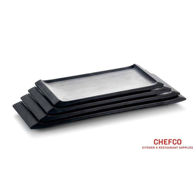 Rectangular Black Melamine Long Plate (MS044,MS045) - Chefcoca