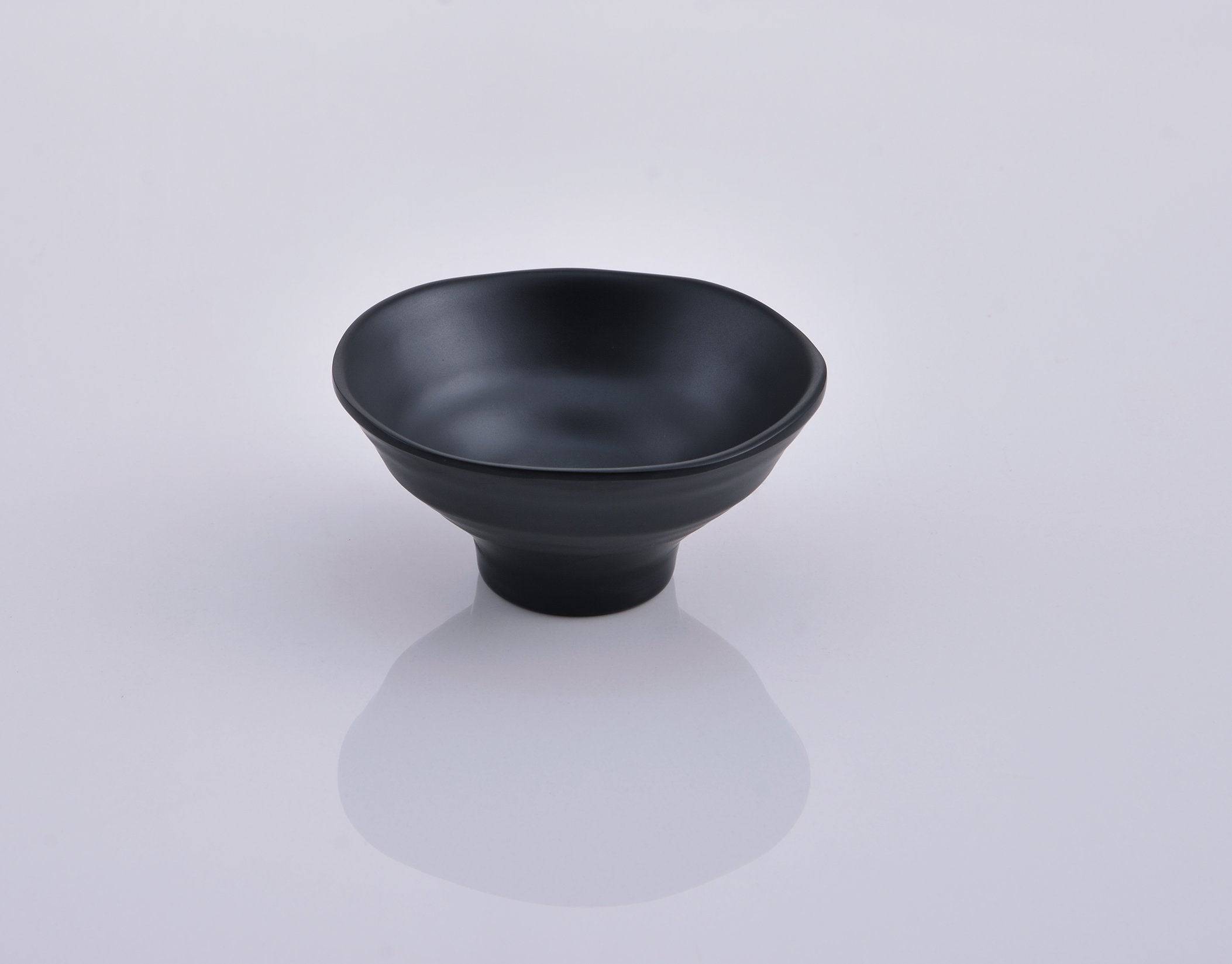 Raised Black Round Melamine Bowl (MS143) - Chefcoca
