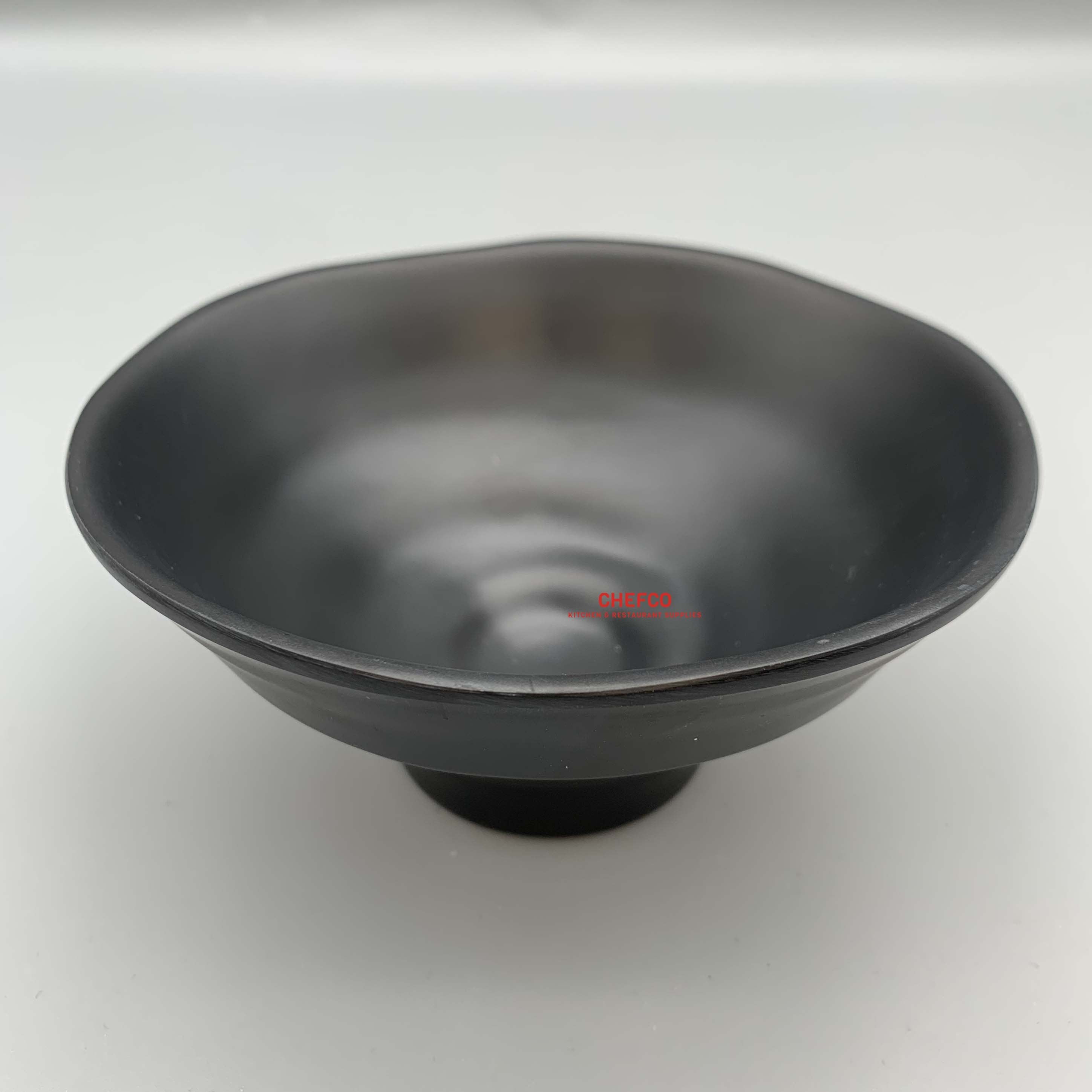 Raised Black Round Melamine Bowl (MS143) - Chefcoca