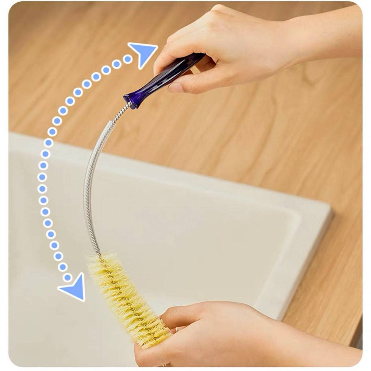 Durable Daily Plastic Nylon Curve Head Cleaning Brush - Chefcoca