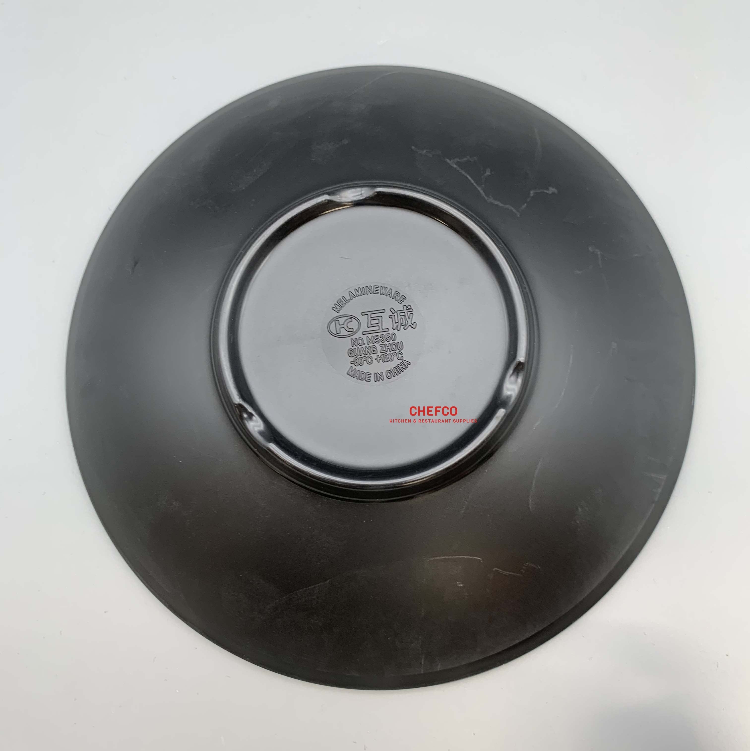 Matte Black Plate with Embossed Pattern (MS350) - Chefcoca
