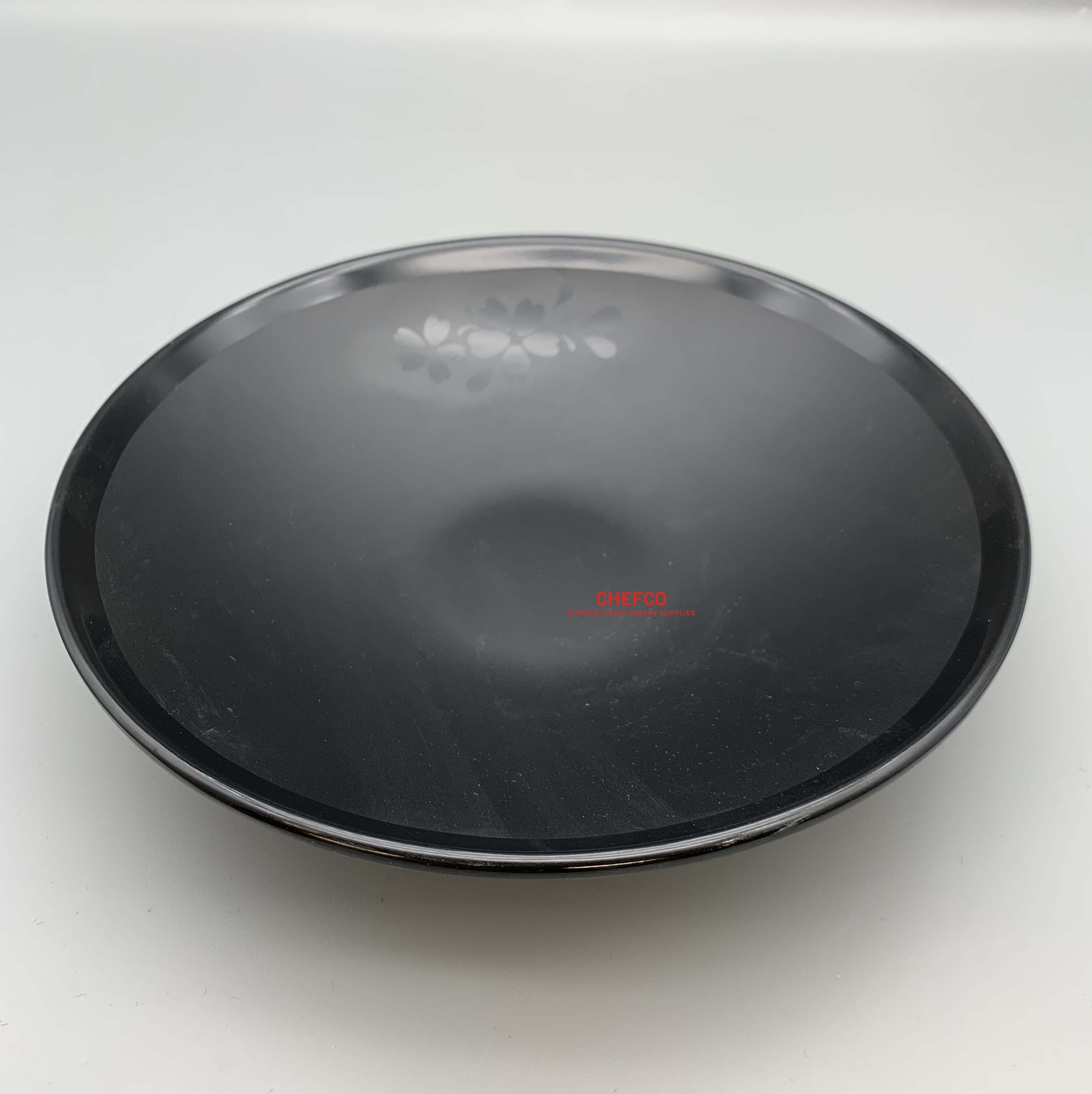 Matte Black Plate with Embossed Pattern (MS350) - Chefcoca