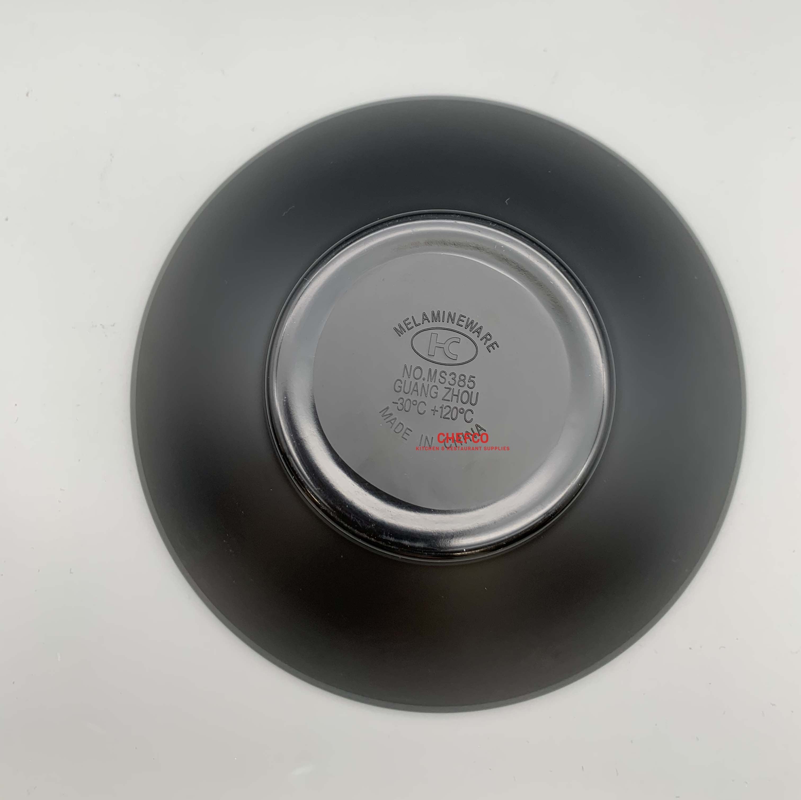 Matte Black Round Bowl with Embossed Pattern (MS385) - Chefcoca