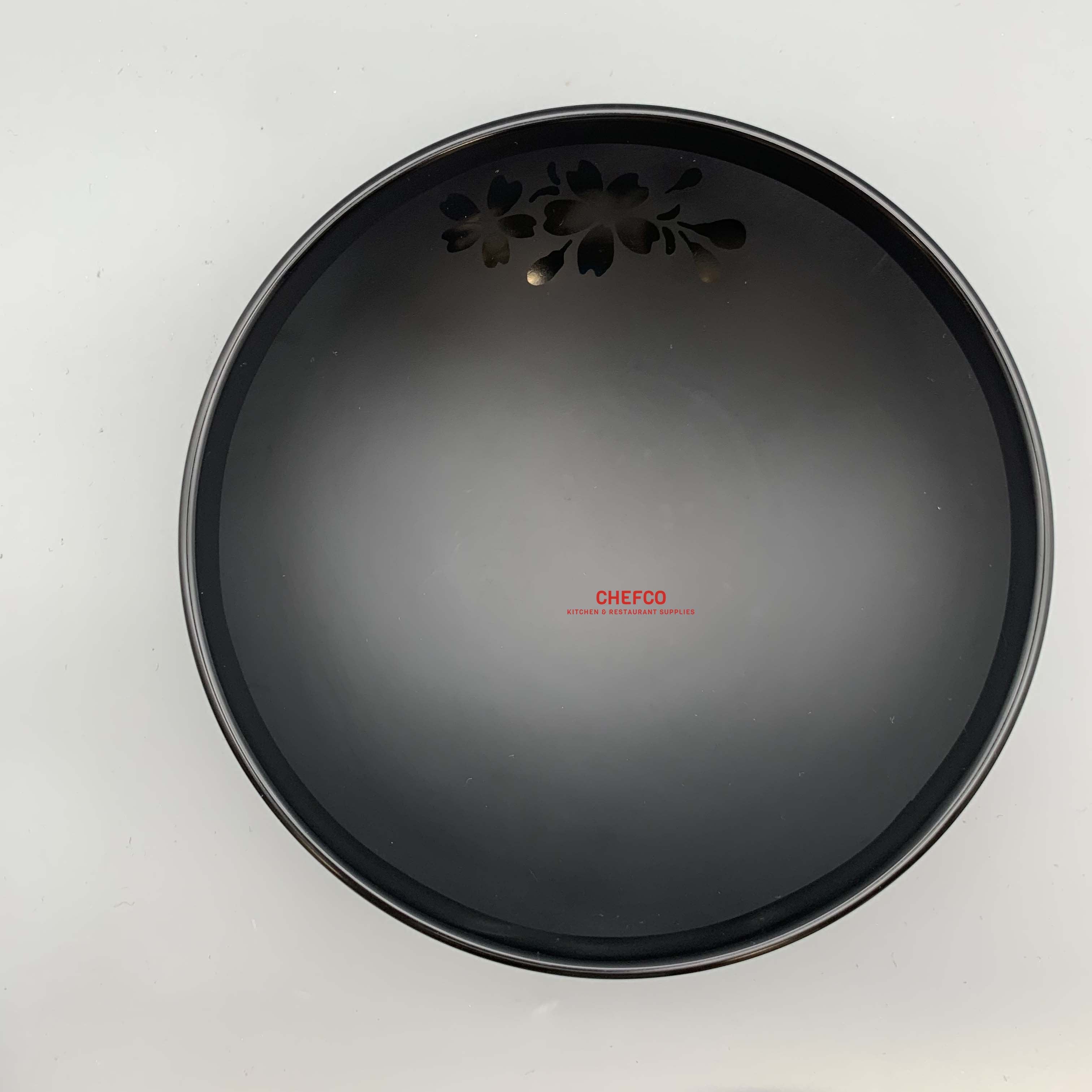 Matte Black Round Bowl with Embossed Pattern (MS385) - Chefcoca