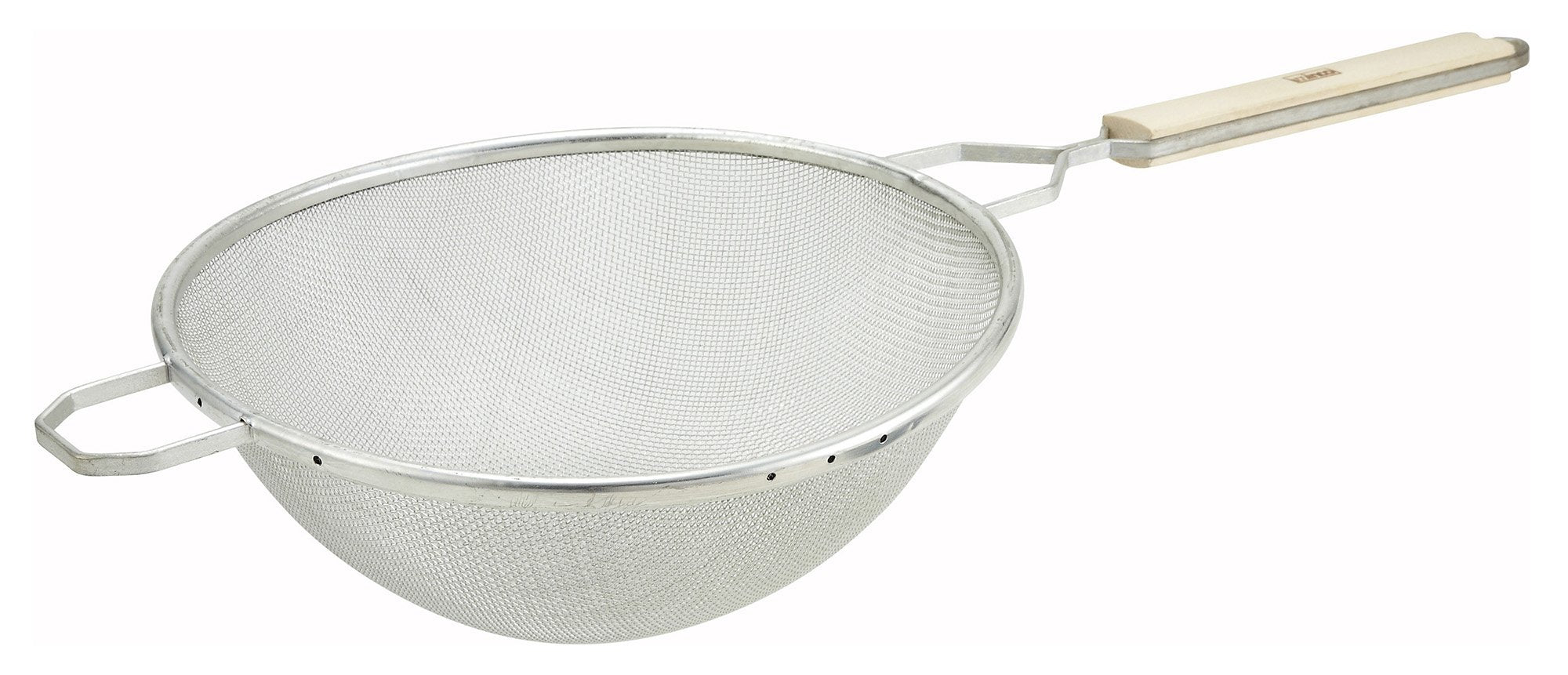 Nickel Plated Medium Single Mesh Strainer (10.25" Dia.) - Chefcoca