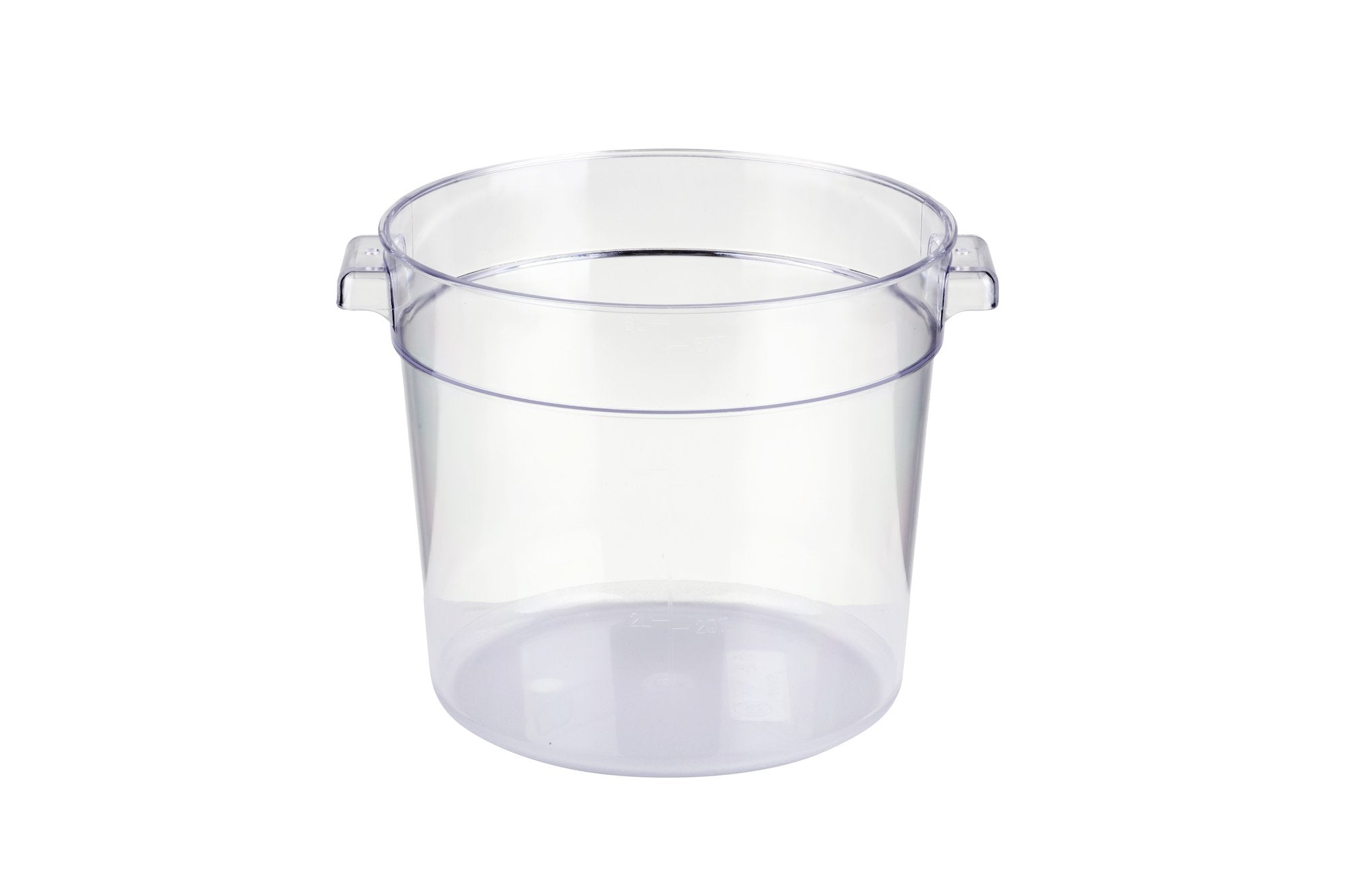 Clear Polycarbonate Round Food Storage Container (1-22 Quarts), Lid Sold Separately - Chefcoca