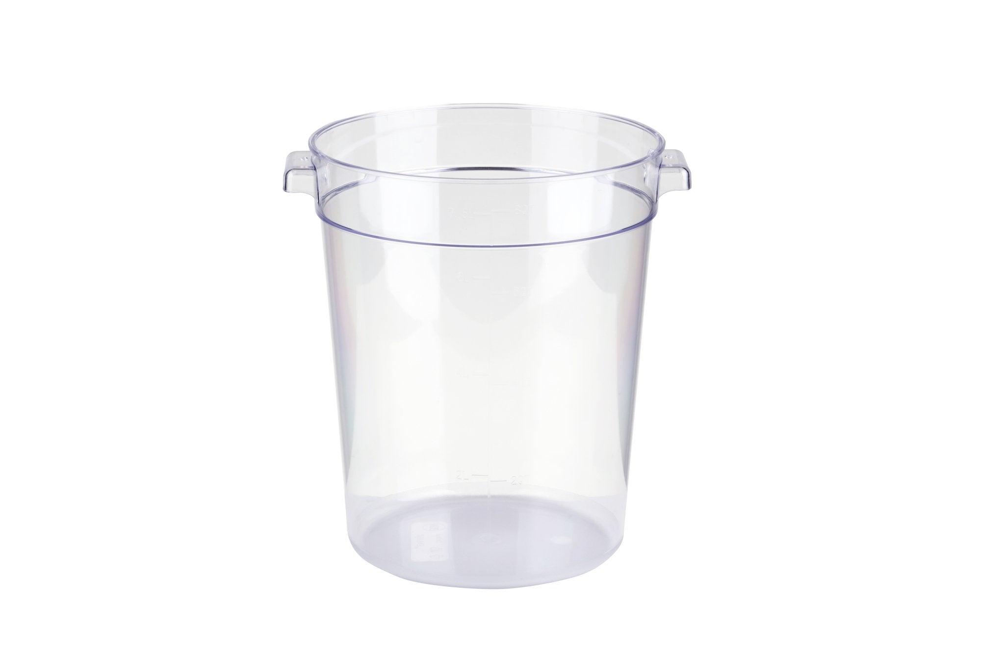 Clear Polycarbonate Round Food Storage Container (1-22 Quarts), Lid Sold Separately - Chefcoca