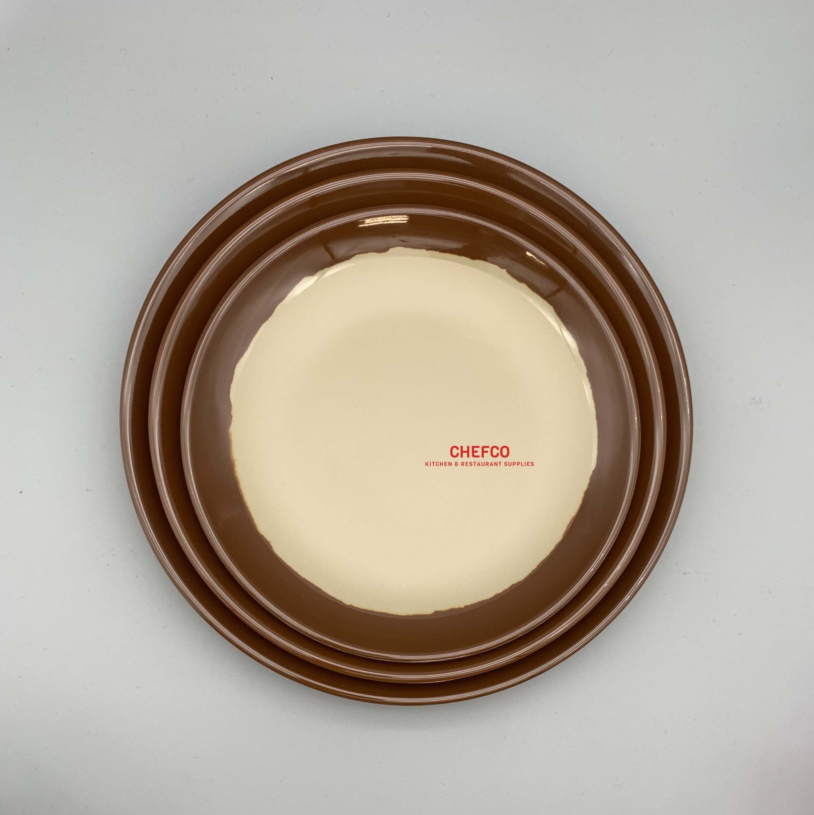 Two Toned Melamine Round Plate (P0007,2855) - Chefcoca