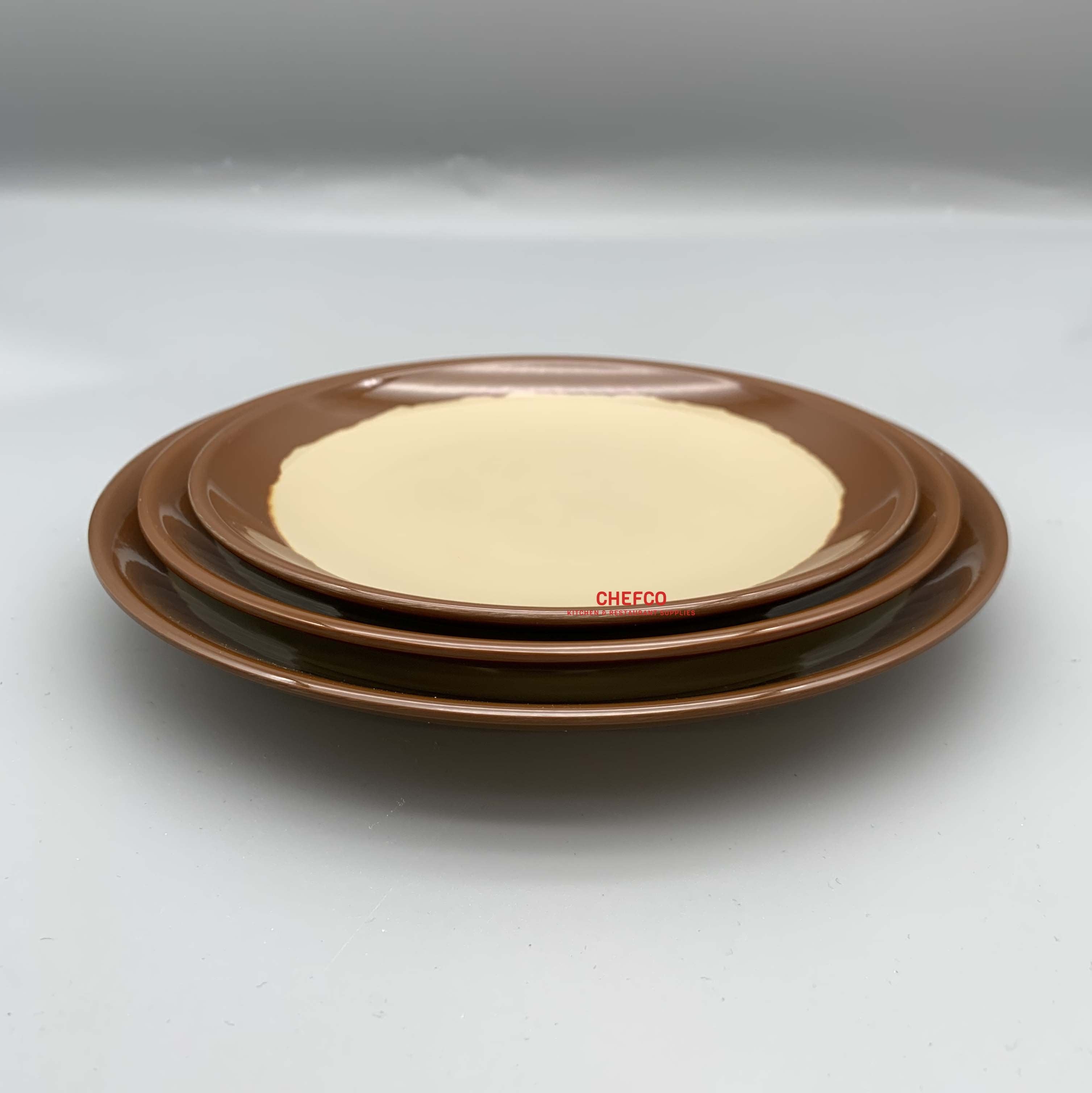 Two Toned Melamine Round Plate (P0007,2855) - Chefcoca
