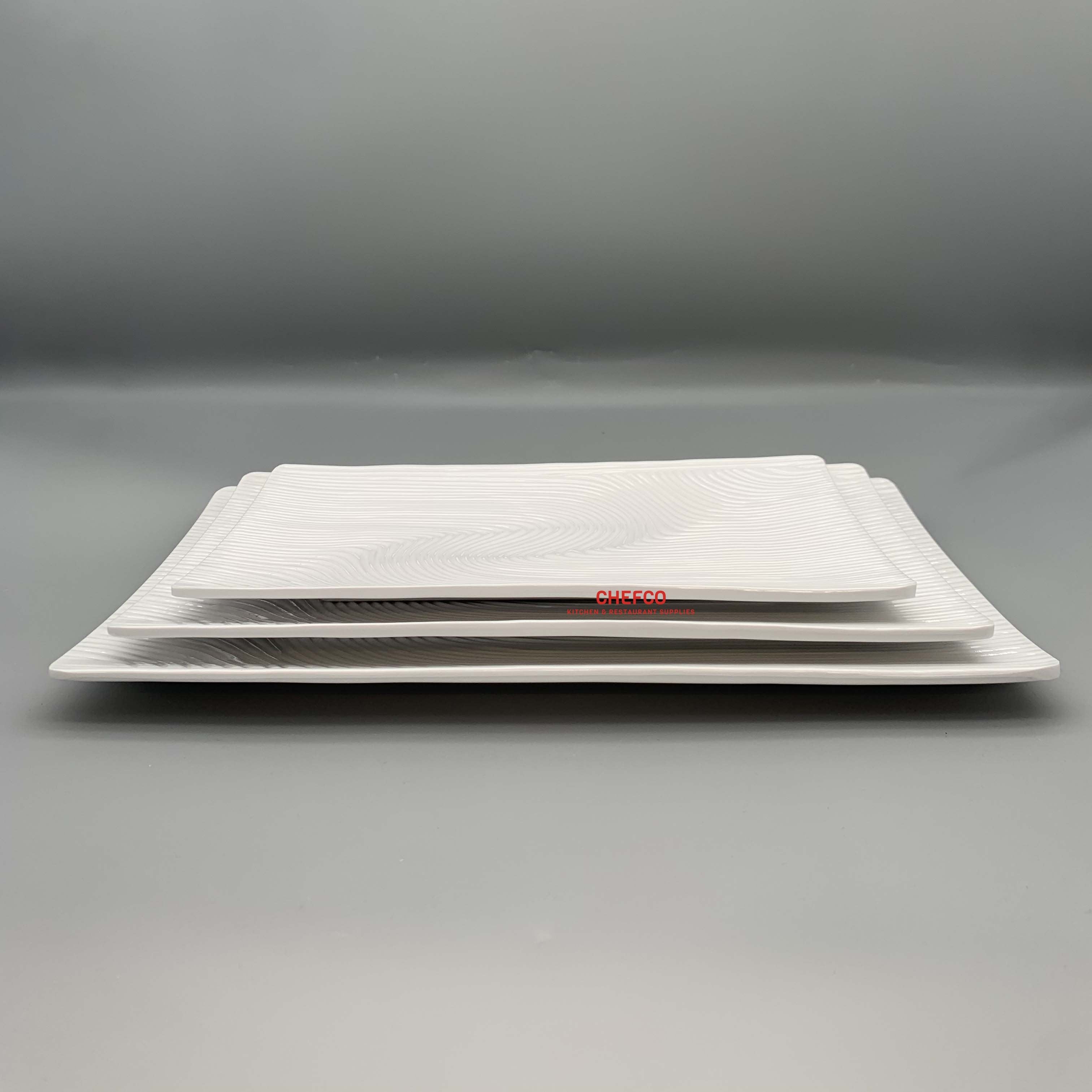 Rectangular Ripples Melamine Plate (P10612,P10616) - Chefcoca