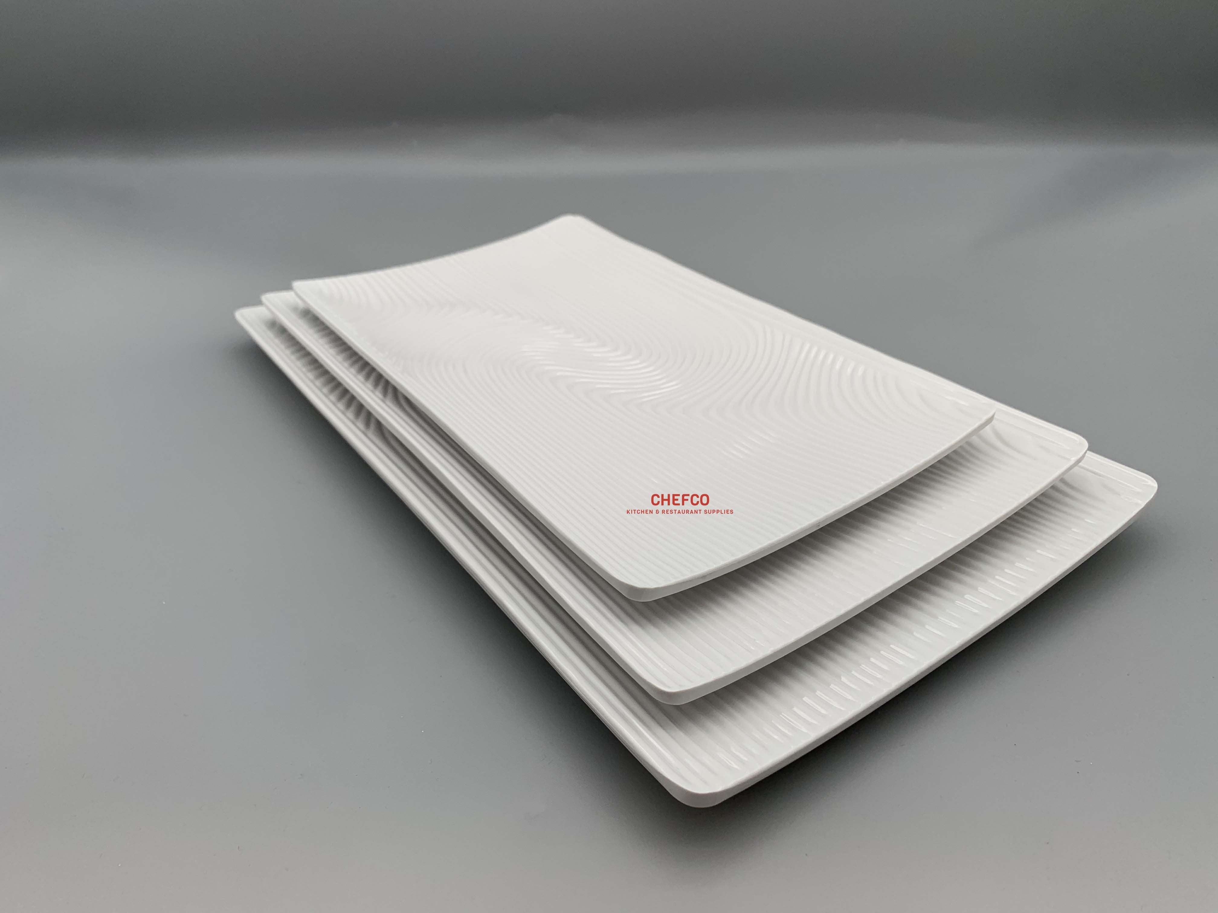 Rectangular Ripples Melamine Plate (P10612,P10616) - Chefcoca