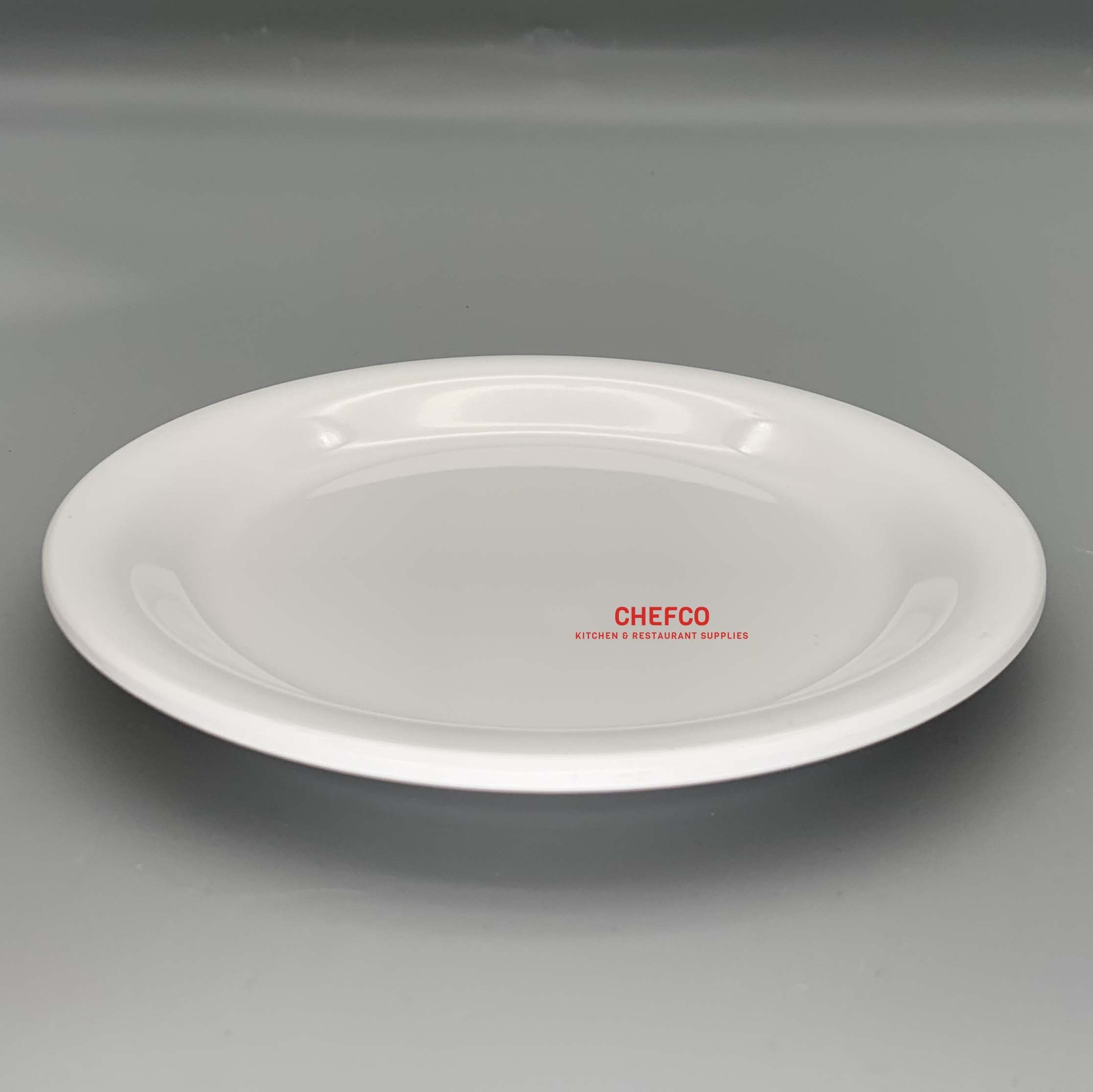 White Classic Round Melamine Plate (P873) - Chefcoca