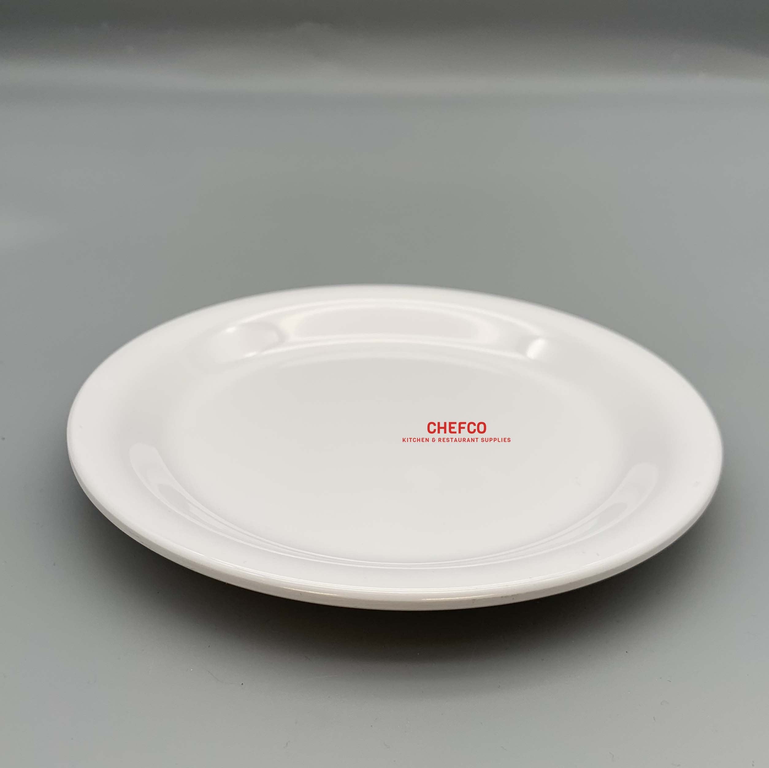White Classic Round Melamine Plate (P873) - Chefcoca
