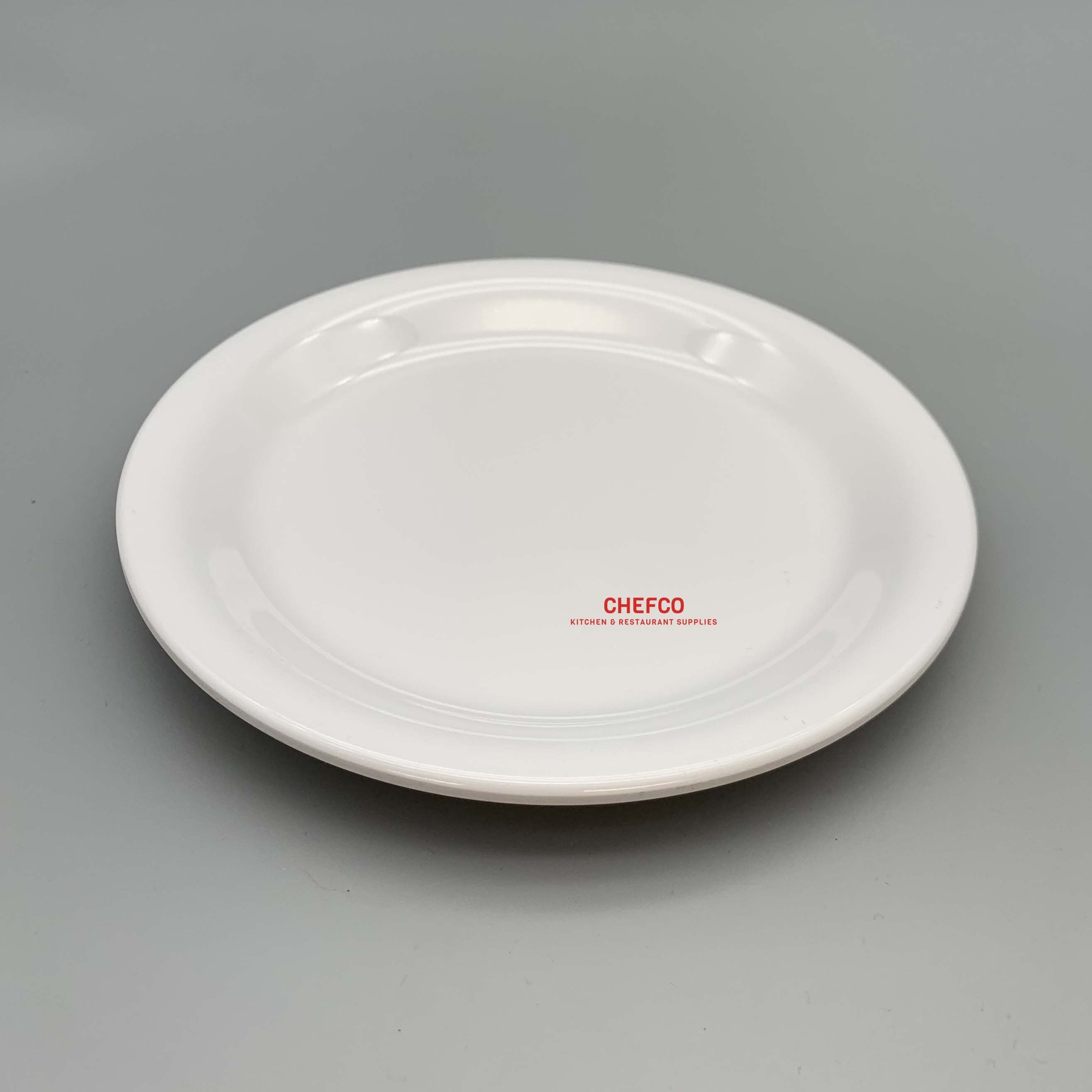White Classic Round Melamine Plate (P873) - Chefcoca