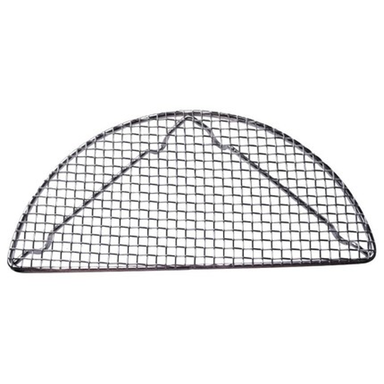 Chrome Plated Footed Half-Moon Cooling Rack/Pan Grate for Steam Table Pan (8" x 4") - Chefcoca