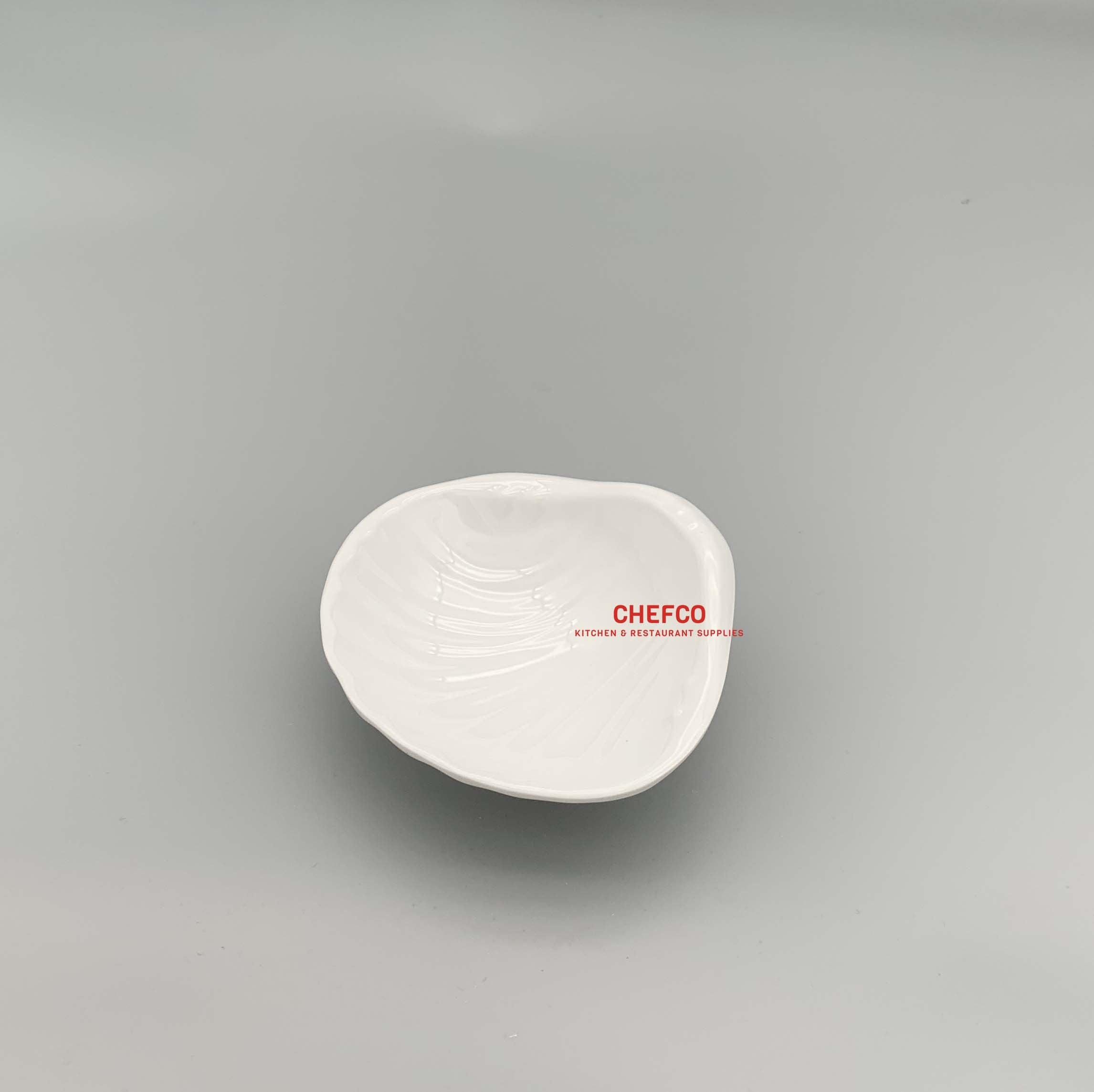 Shell Shaped Melamine Sauce Dish (4" x 4.5") - Chefcoca