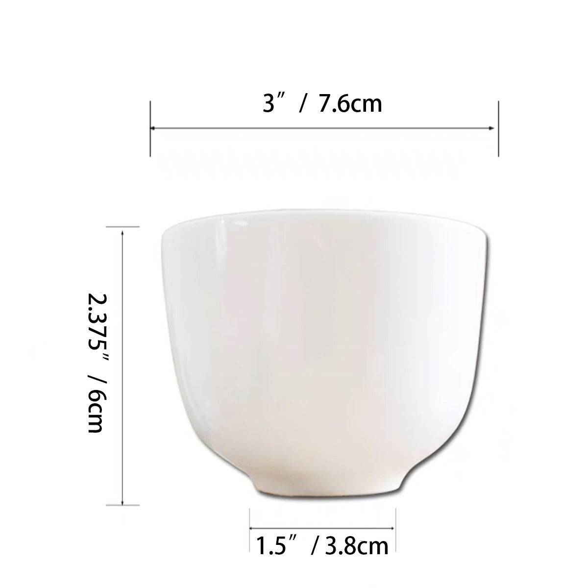 Medium White Ceramic White Tea Cup - Chefcoca