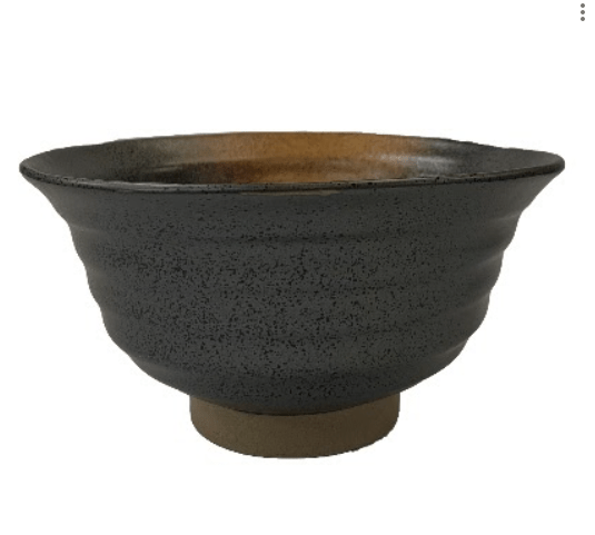 Matte Slate Speckled Noodle Bowl with Burnt Orange (8" Dia x 4"H) - Chefcoca